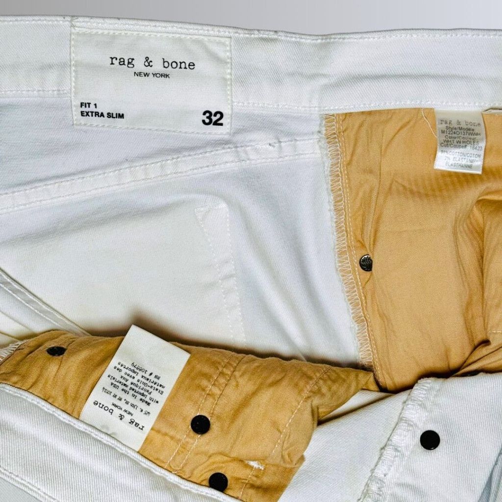 Rag & Bone rag & bone Men's White Extra-Slim Jeans - 32 Size US 32 / EU 48 - 12 Thumbnail