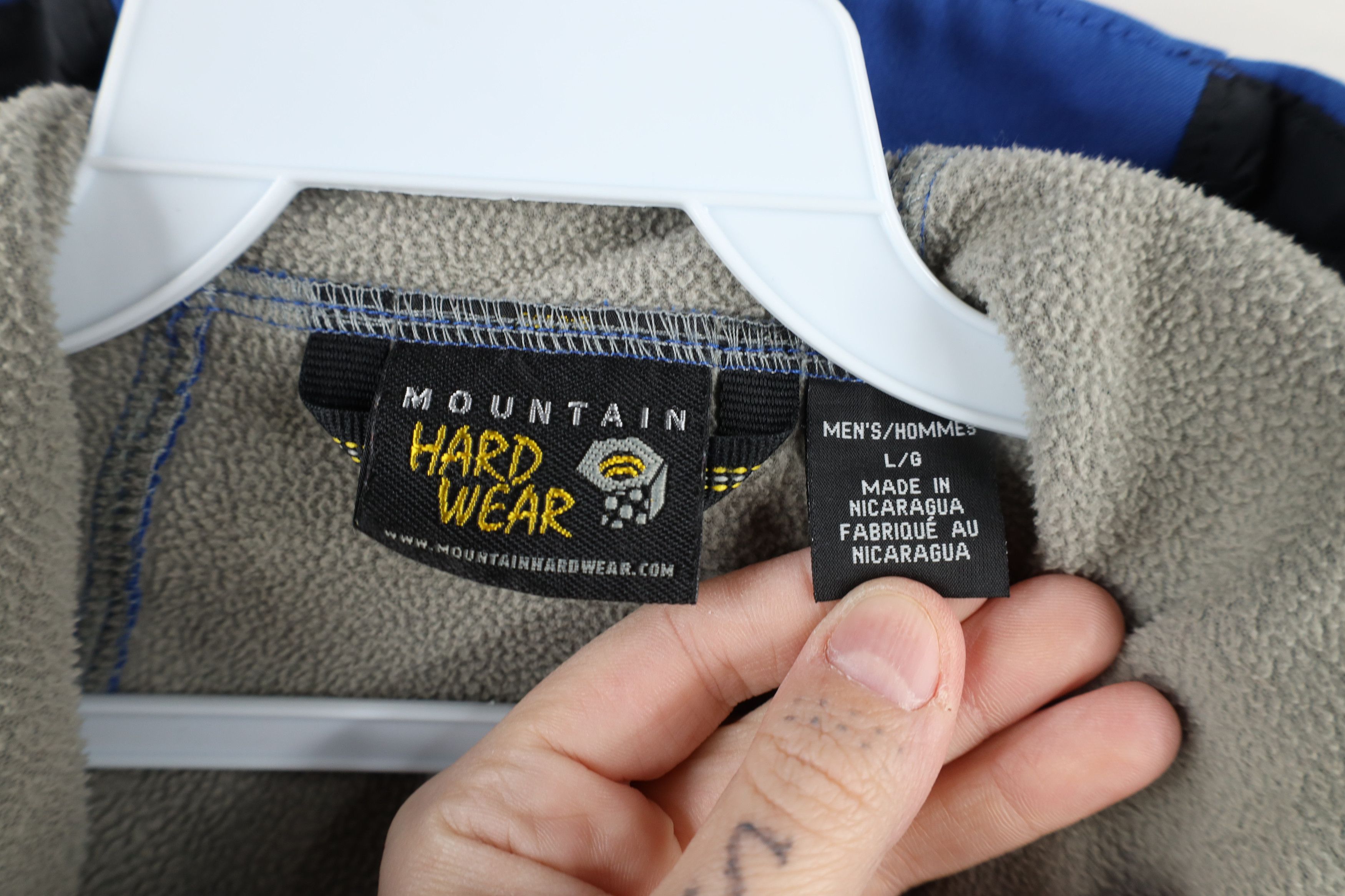 Mountain Hardwear × Vintage Vintage Mountain Hardwear Hooded Soft Shell Jacket Blue Size US L / EU 52-54 / 3 - 9 Thumbnail