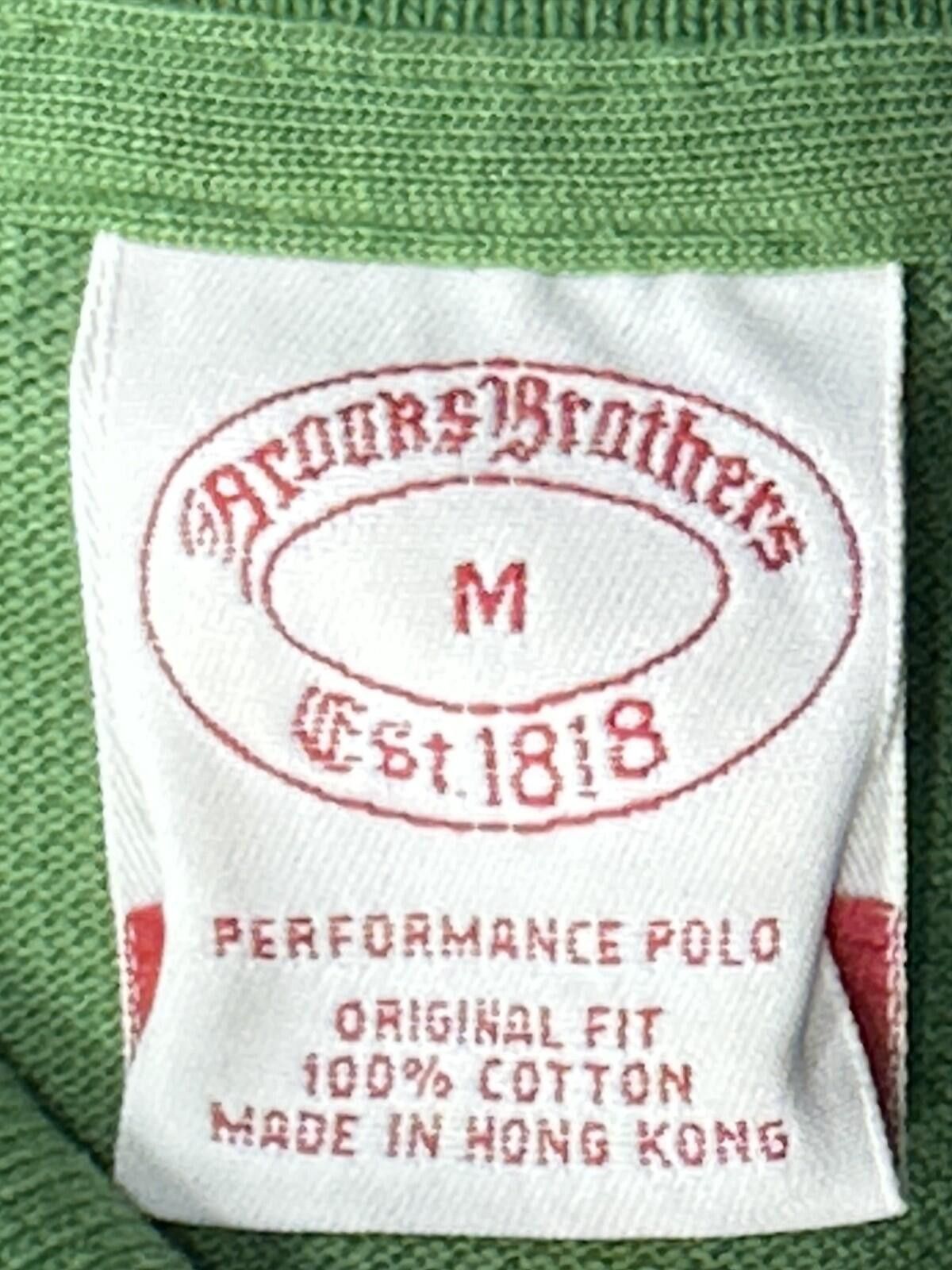 Brooks Brothers Brooks Bros 1/4 Button Performance Polo Shirt Green Mens M Size US XXL / EU 58 / 5 - 5 Thumbnail