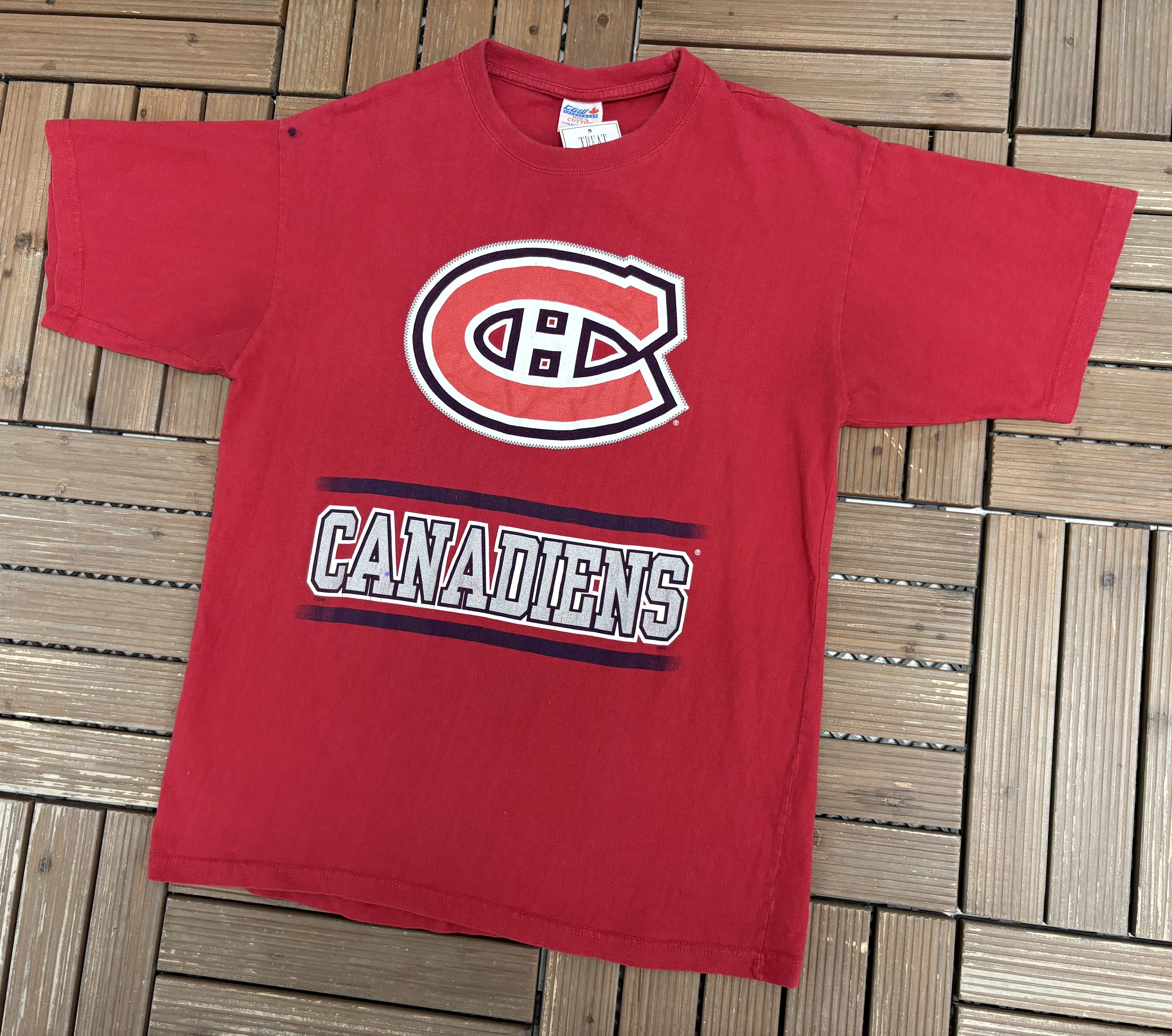 Vintage Montreal Canadiens Vintage Red T-Shirt Tee Size US M / EU 48-50 / 2 - 3 Thumbnail