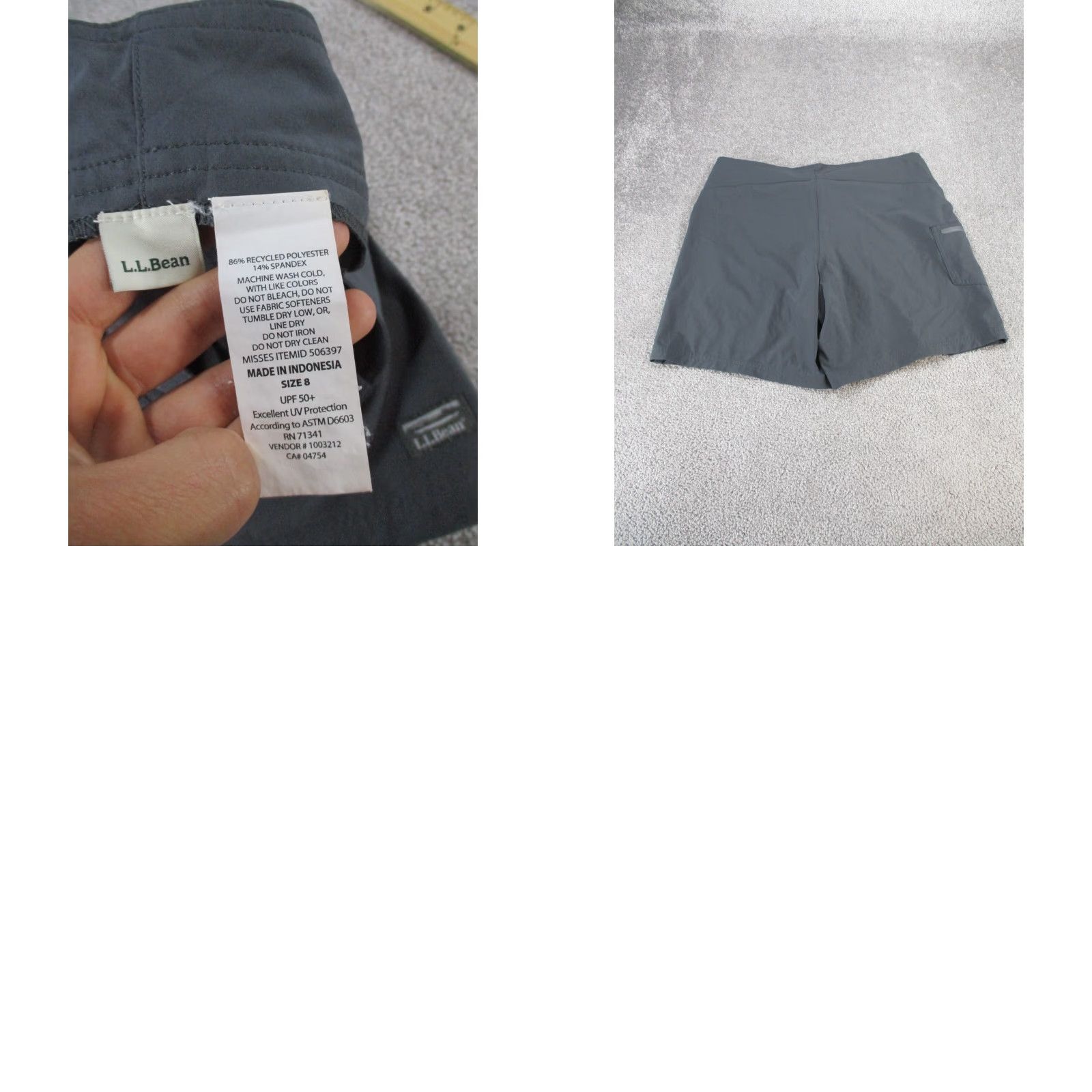 Vintage VINTAGE L.L.Bean Shorts Womens 8 Cargo Casual Outdoor 6.5" Gray Lightweight Size 30" / US 8 / IT 44 - 8 Thumbnail