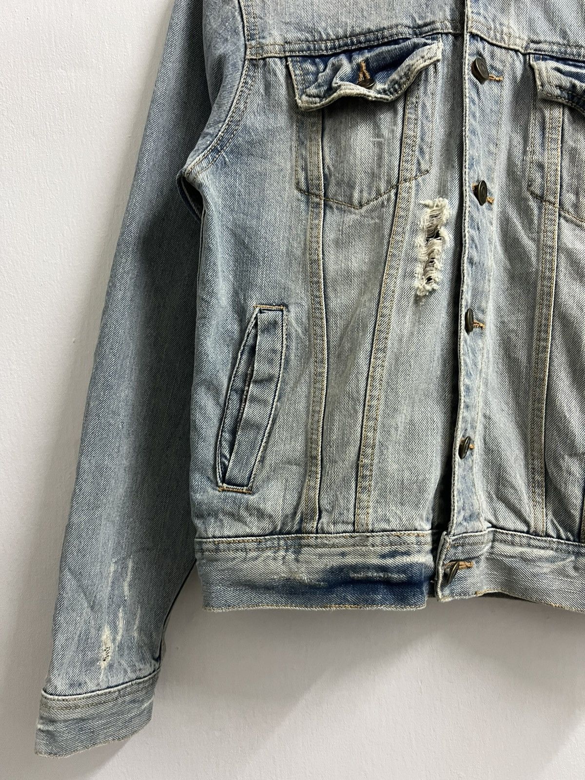 The Unbranded Brand × Vintage No 7 Unbrand Distressed Denim Jacket Size US M / EU 48-50 / 2 - 3 Thumbnail