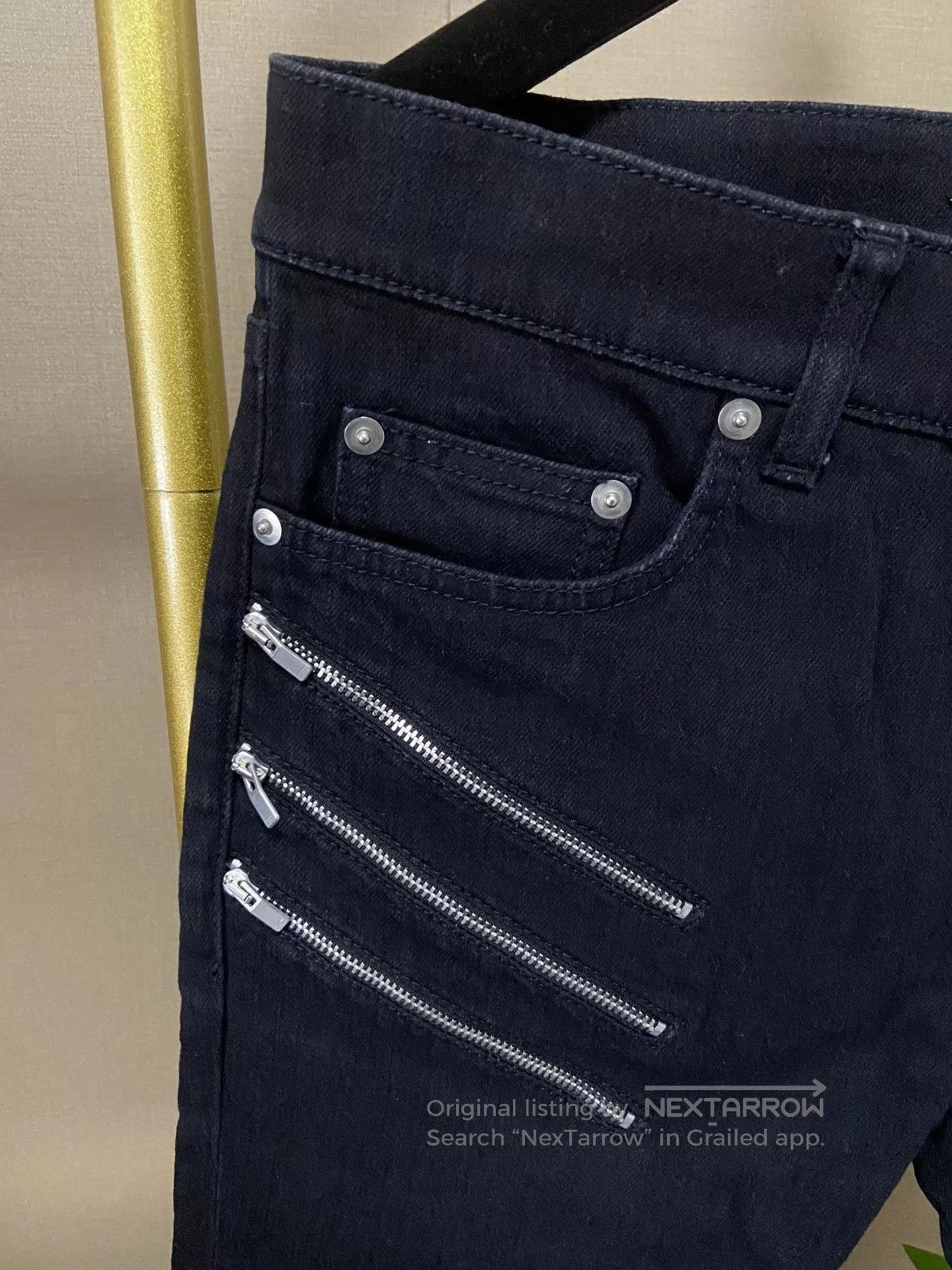 Saint Laurent Paris Saint Laurent Five-Zipper Black Jeans. Size US 30 / EU 46 - 2 Thumbnail