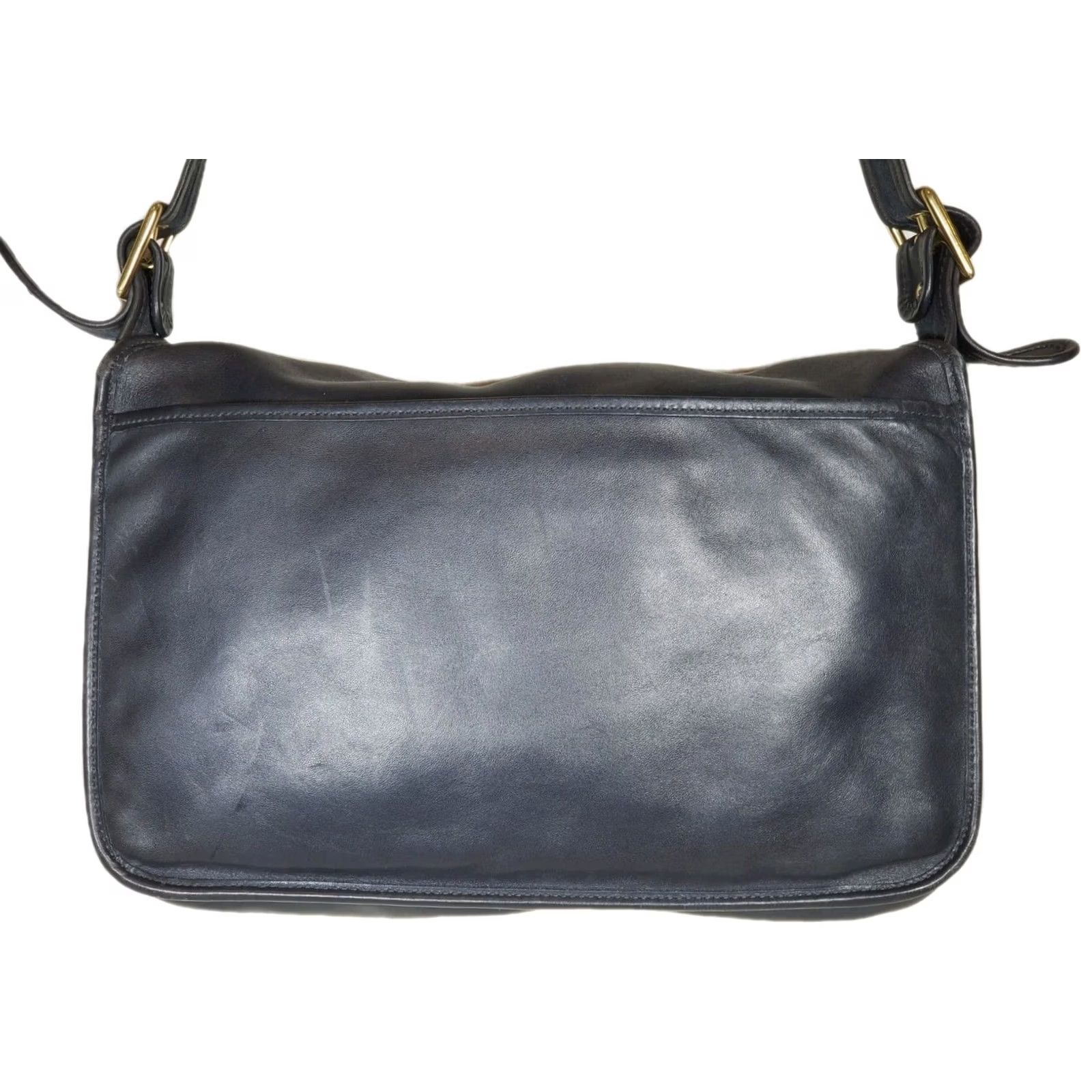 Coach VINTAGE Coach Limited Edition Reissue Field Bag 18000 Dark Navy Blue Leather Crossbody Women Medium Adjustable Strap Size ONE SIZE - 4 Thumbnail