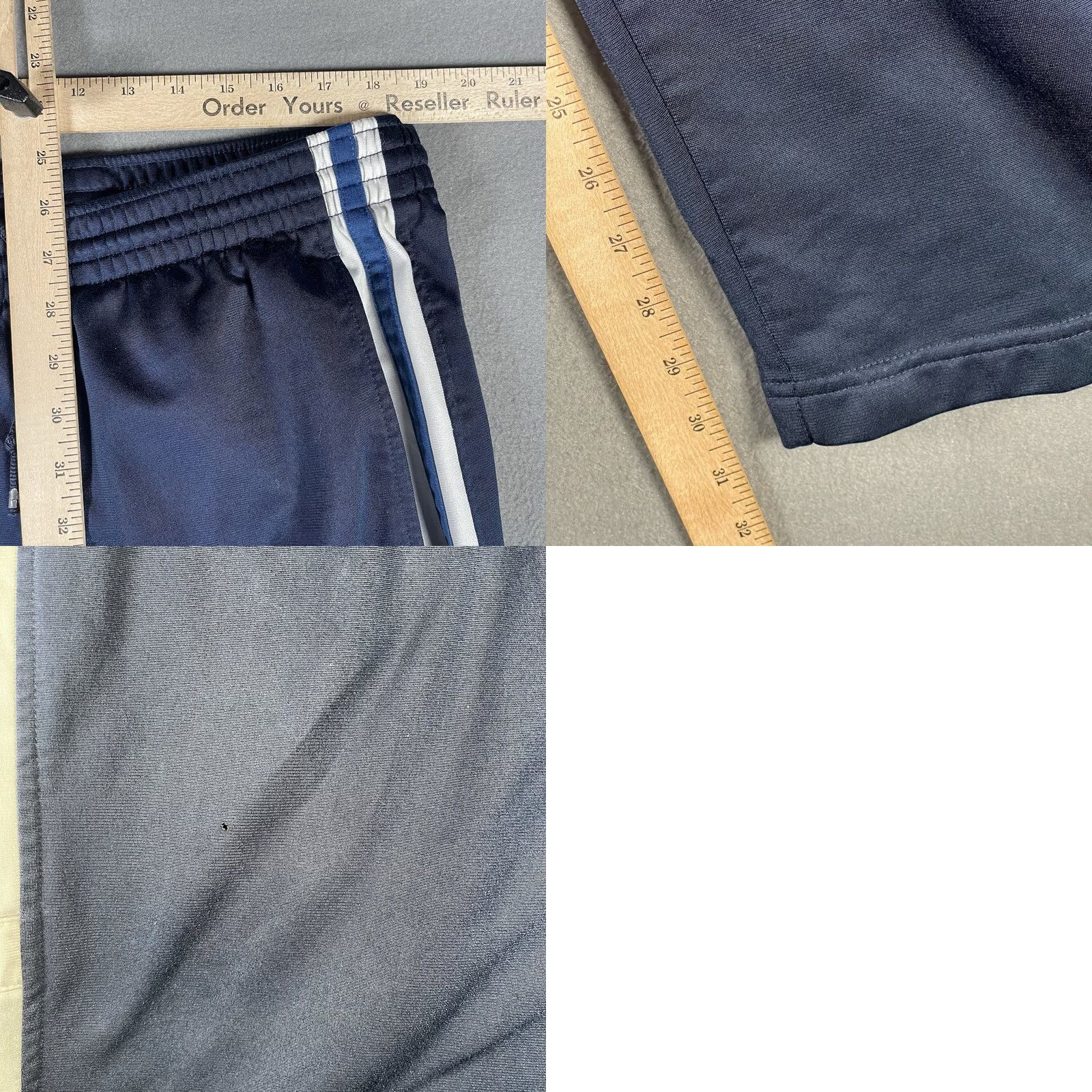 Nike VINTAGE Nike Track Pants Men XL Navy Blue Striped Ankle Zip Pockets Elastic Waist Athletic Joggers Size US 36 / EU 52 - 8 Thumbnail