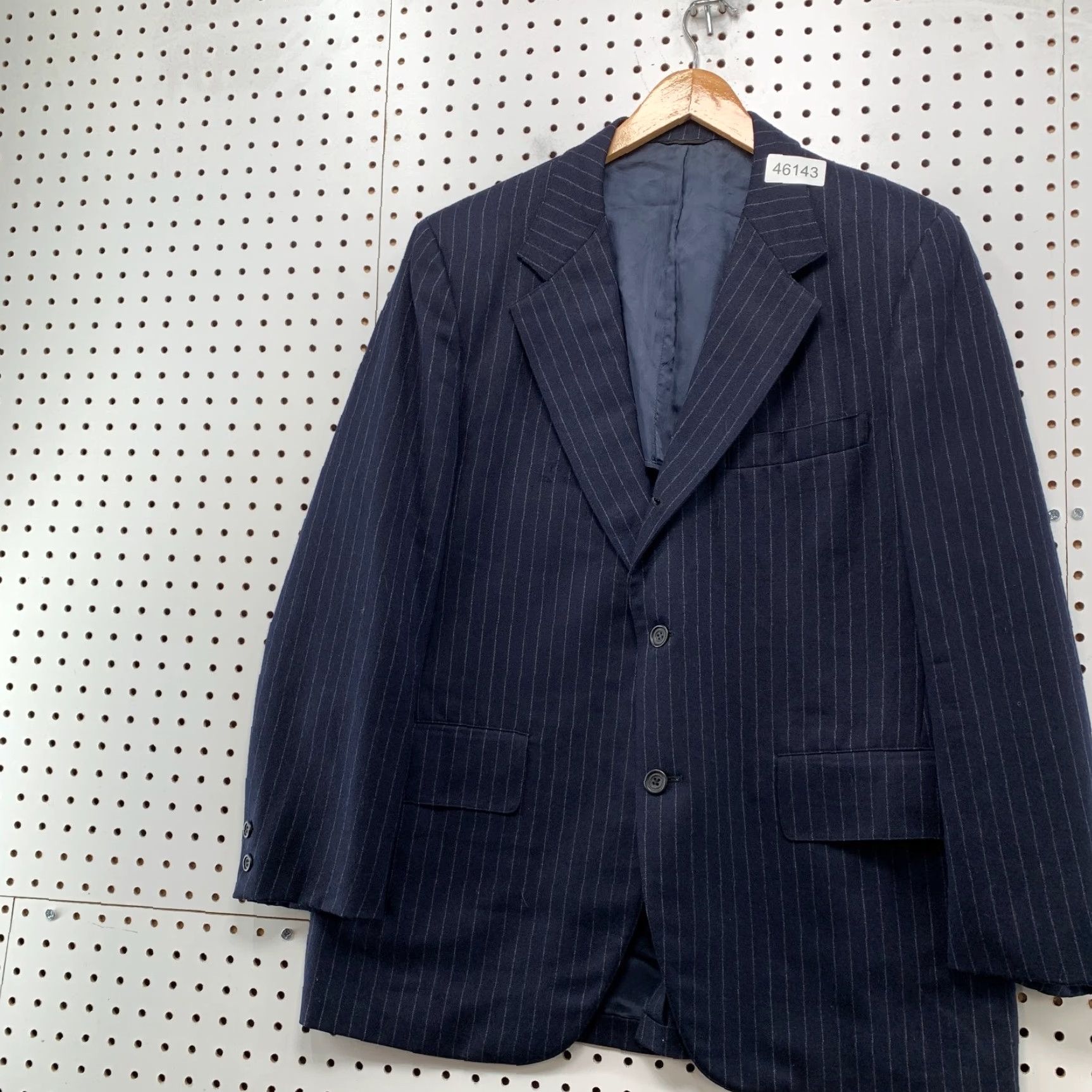 Chalk Line VINTAGE Blazer Mens 60s Wool Chalkline Blue Notch Two-Button USA 40 Two-Button Blazer Mens Blue Wool Notch Two-Button 60s Vintage USA Size 40R - 6 Thumbnail