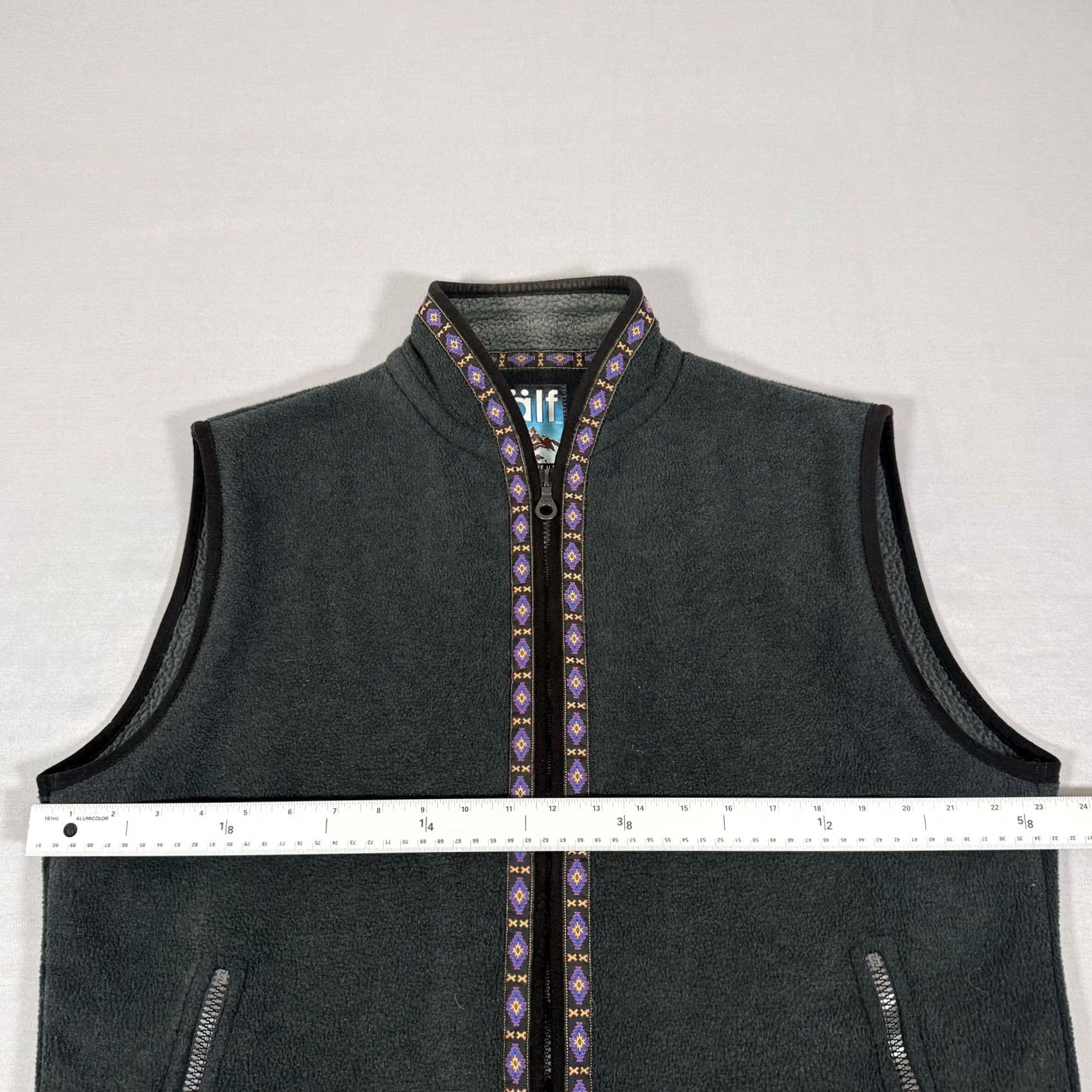 Vintage Kuhl Mens Vest Gray Fleece Zip Front Outdoor 90s Älf Stand Collar Pockets Short Length Size US L / EU 52-54 / 3 - 4 Thumbnail