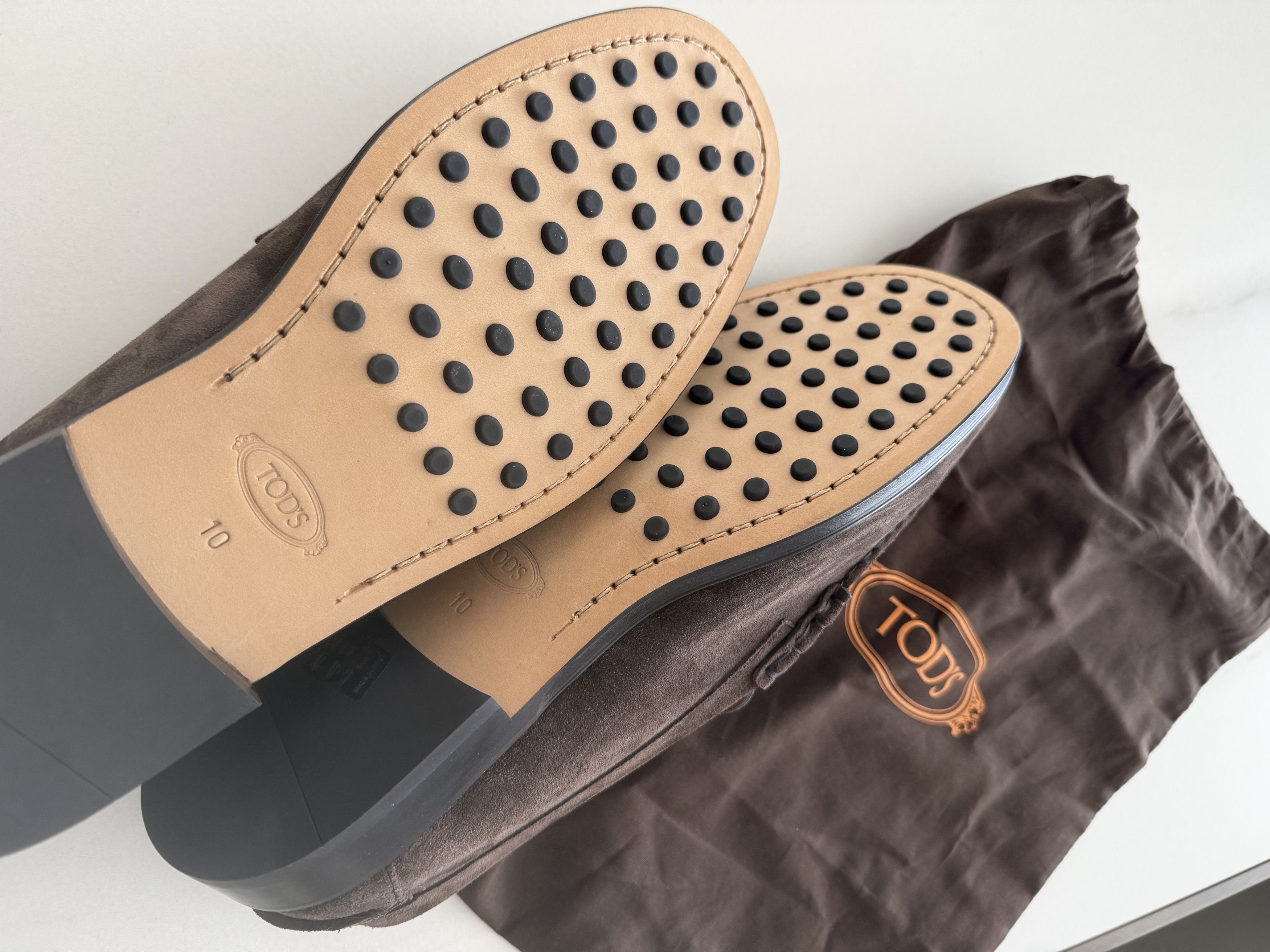 Tod's Tod's Brown Suede Penny Loafers Size US 11 / EU 44 - 7 Thumbnail