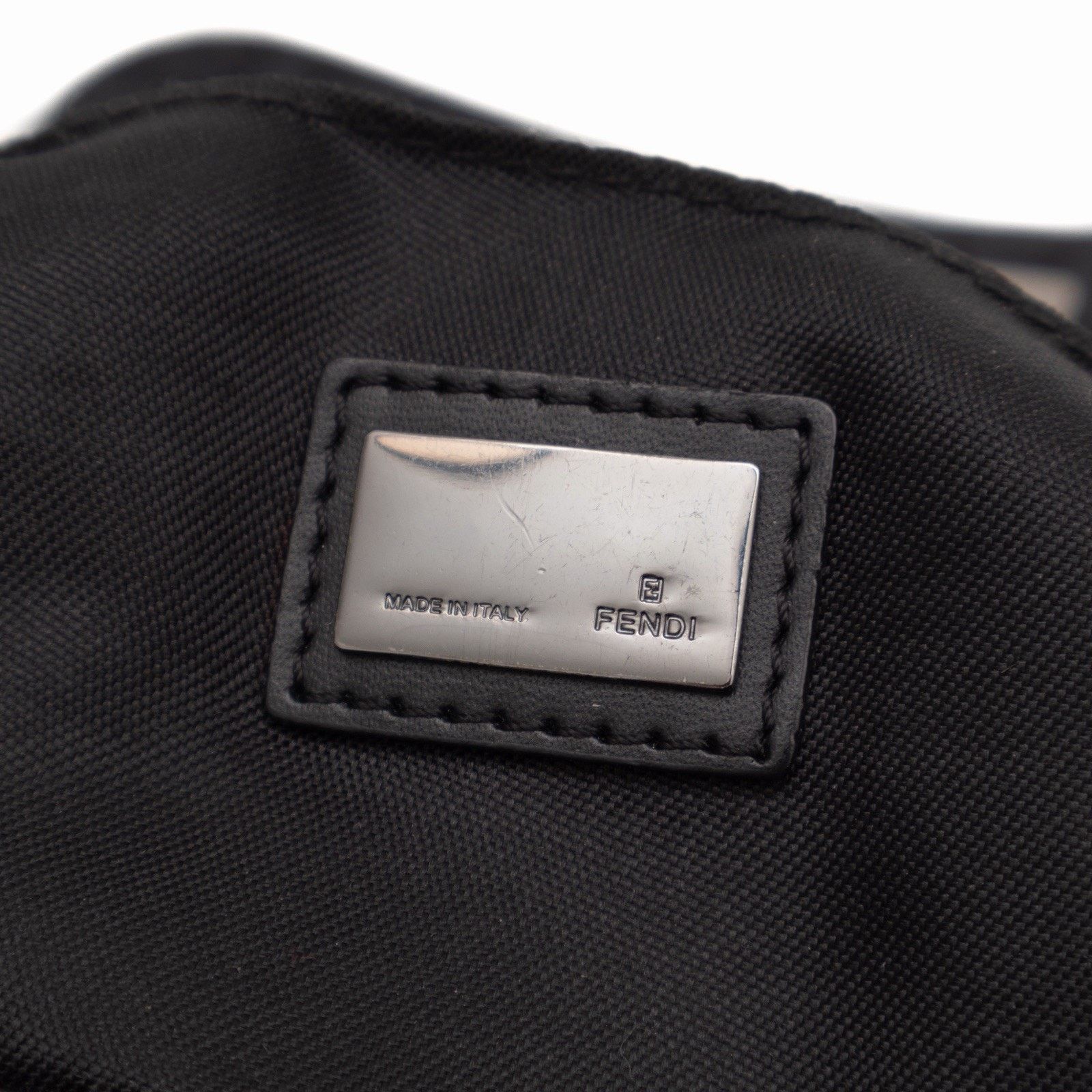 Fendi FENDI Black Zucchino FF Smal Chef Canvas Bag Hobo Shoulder Size ONE SIZE - 11 Thumbnail