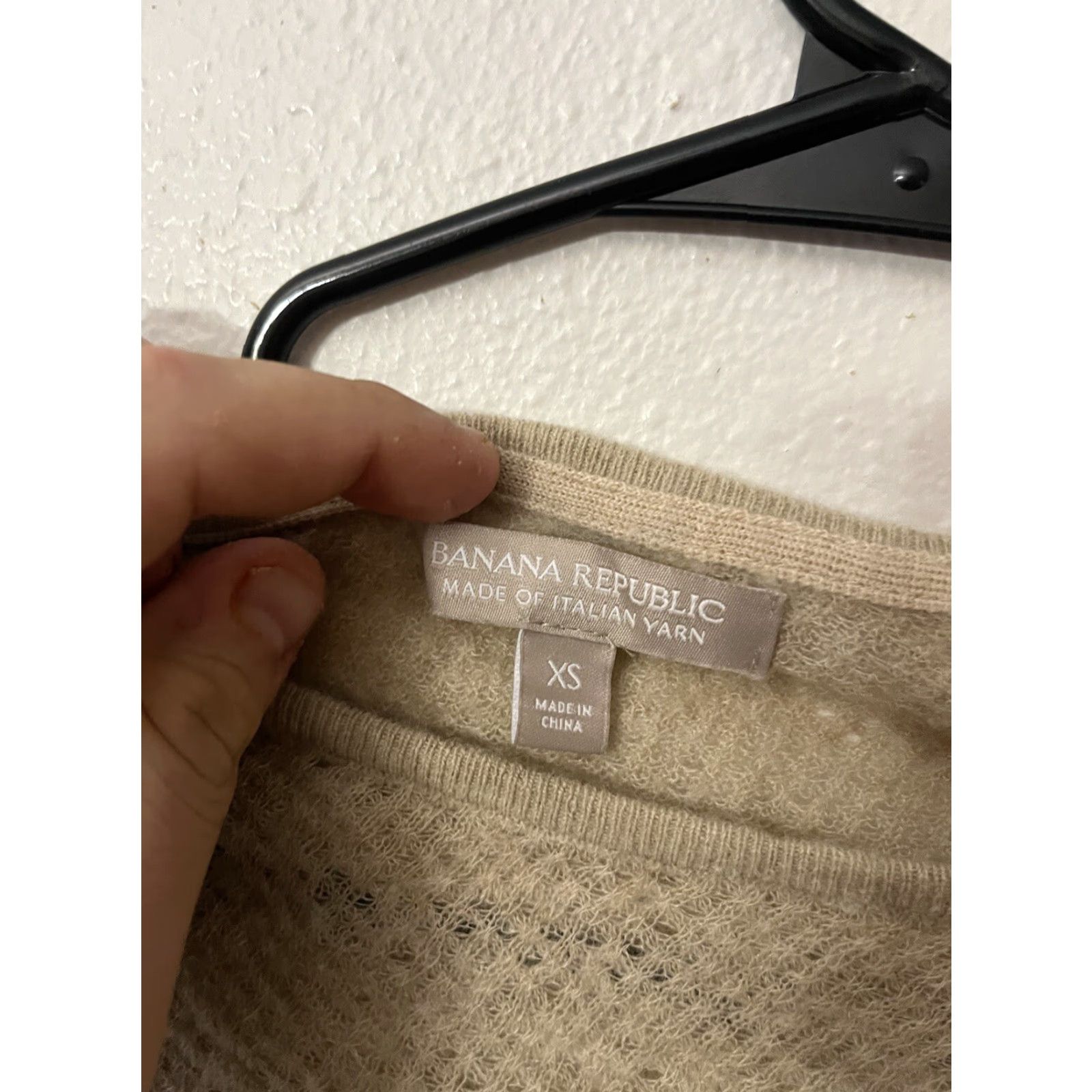 Banana Republic Banana Republic Italian Yarn Crew Knit Pullover Sweater Beige Brown XS Size US XS / EU 42 / 0 - 2 Thumbnail