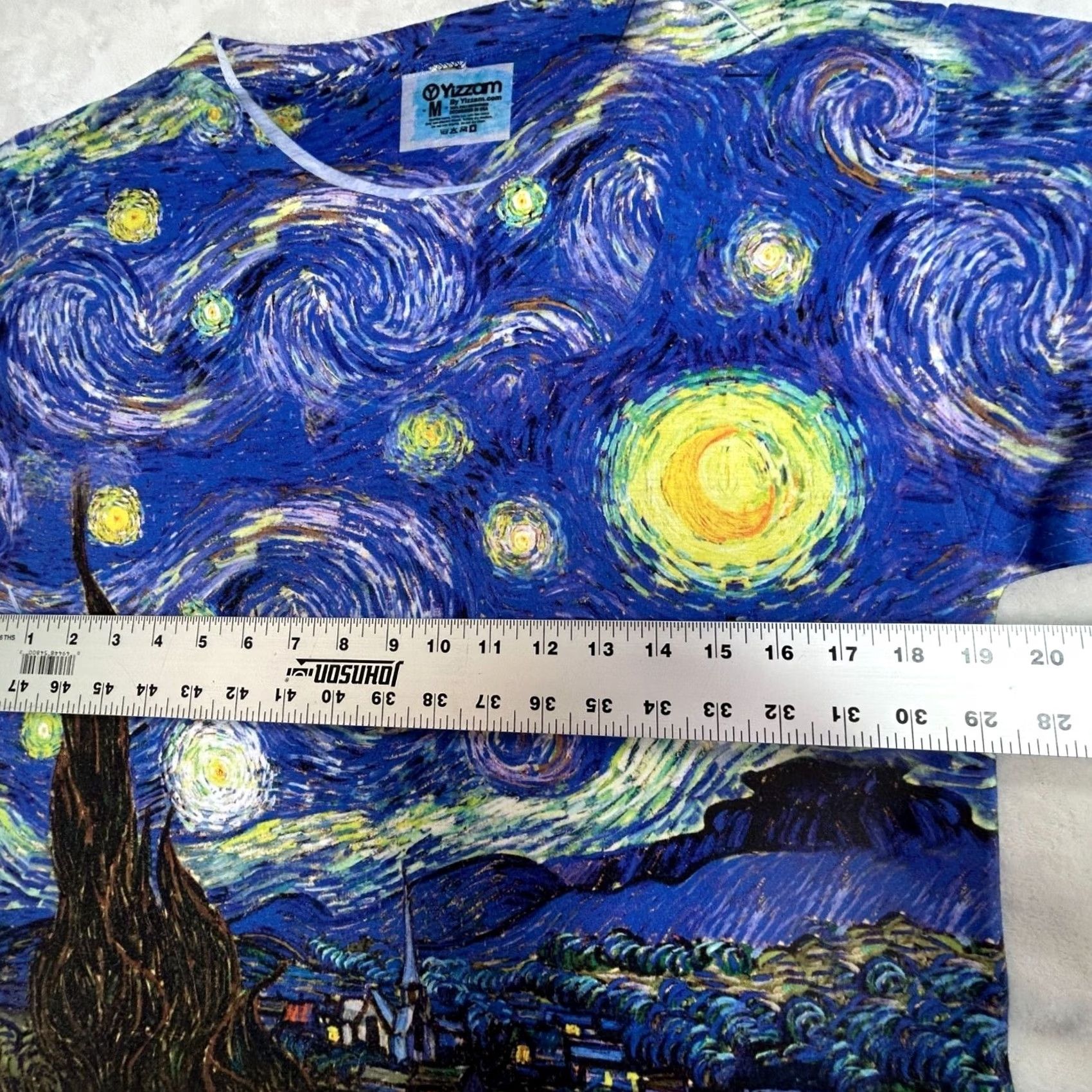 Vintage Yizzam Vincent Van Gogh The Starry Night T-Shirt Mens Medium Blue Short Sleeve Size US M / EU 48-50 / 2 - 5 Thumbnail