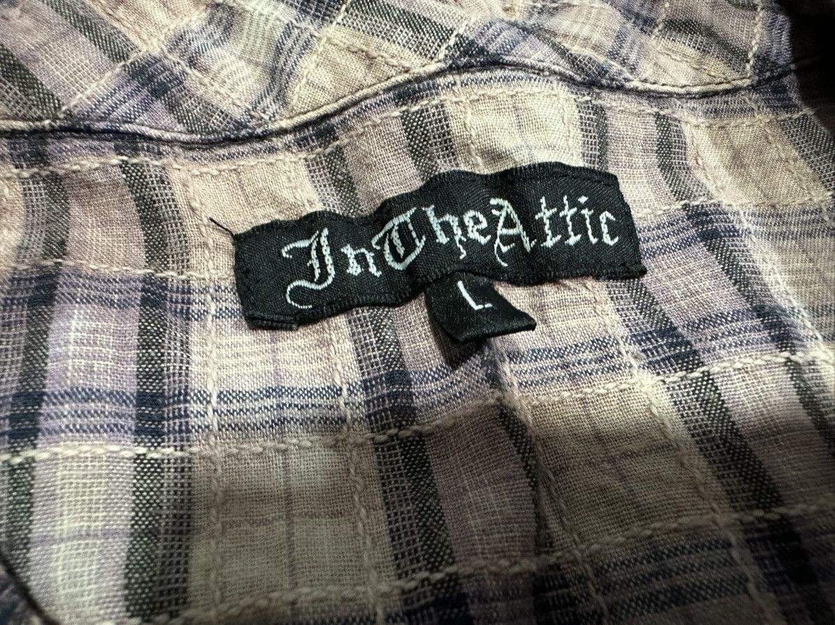 If Six Was Nine × In The Attic × Japanese Brand 🔥Sick Y2K In The Attic Rivet Tribal Shirt Acid Goth Punk Size US L / EU 52-54 / 3 - 8 Thumbnail