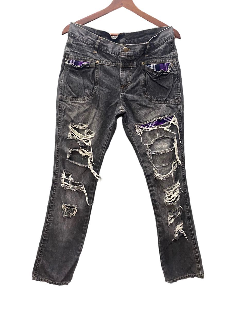 💥BEST OFFER💥SEX POT LABEL PUNK DISTRESSED DENIM