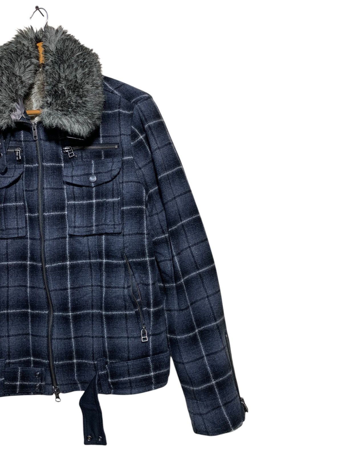 Japanese Brand 🔥EDGE RUPERT BLUE TARTANS WOOL JACKET FUR Size US M / EU 48-50 / 2 - 3 Thumbnail