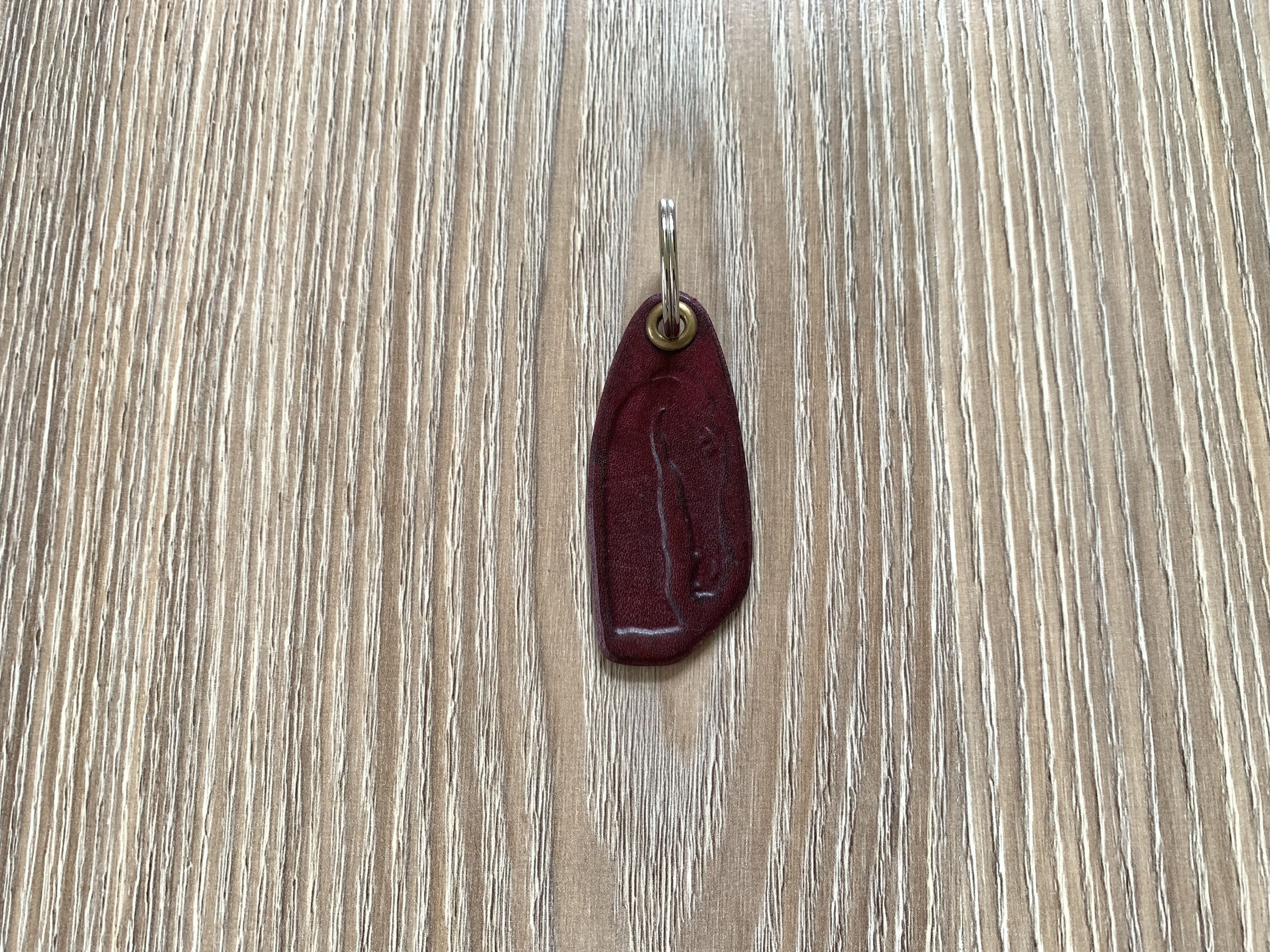 Handmade Leather Keychain With Embossing Size ONE SIZE - 2 Thumbnail