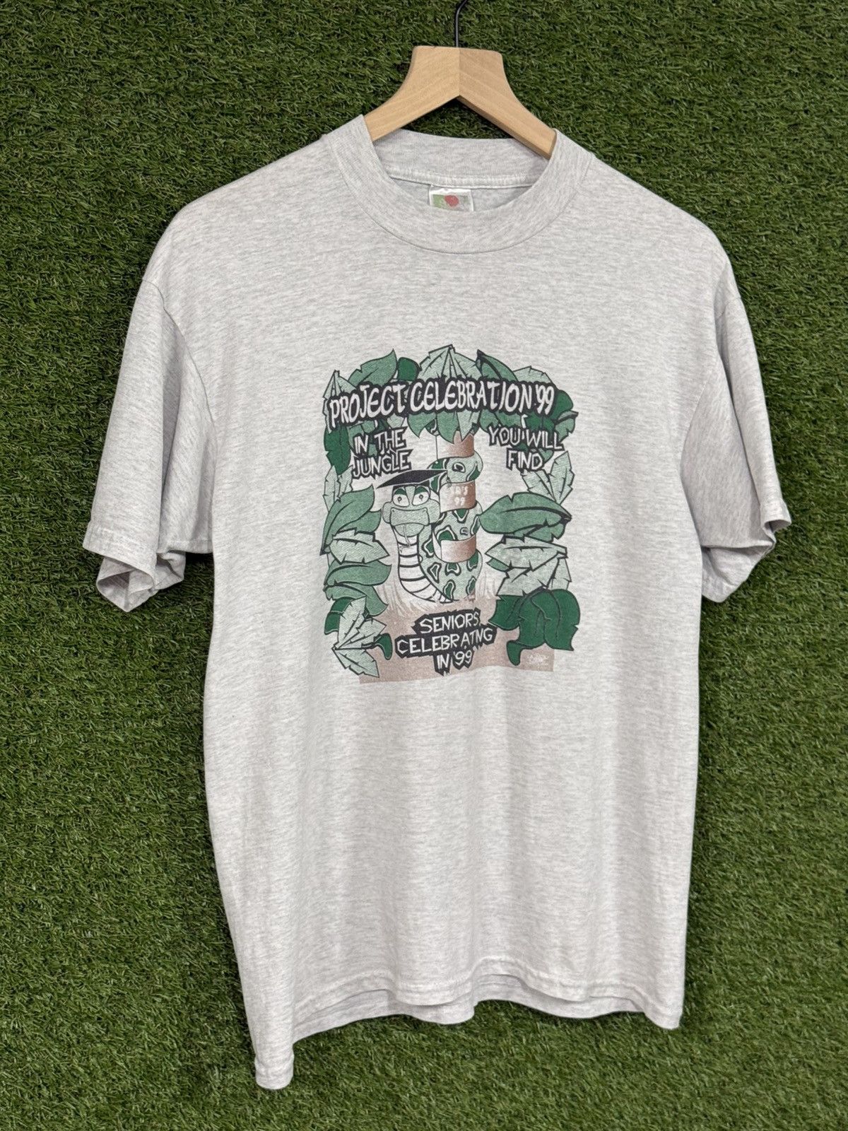 Vintage Vintage 1999 Snake Python Anaconda Senior Reptile Tee Grey Size US L / EU 52-54 / 3 - 2 Thumbnail