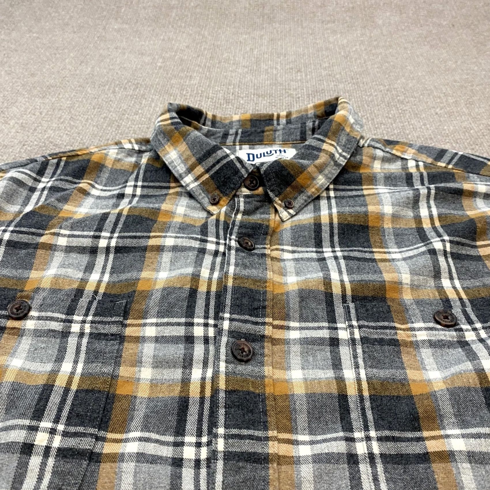 Duluth Trading Company Duluth Trading Co Shirt Mens 3XL Gray Plaid Flannel Long Sleeve Button Front Size US XXL / EU 58 / 5 - 2 Thumbnail