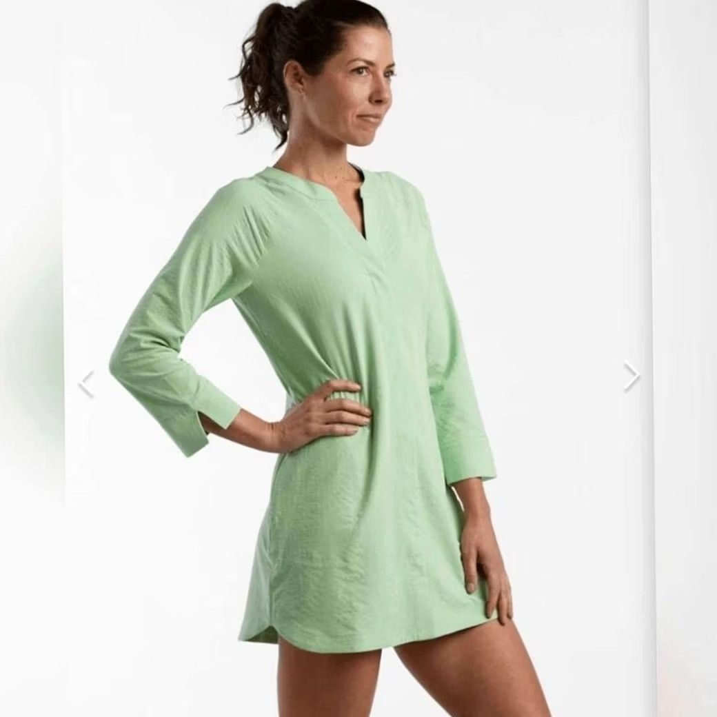 Vintage Title Nine Speed Racer Tunic Long Sleeve XL Green Women’s Pullover Stadium Style Quick Dry Lightweight Size XL / US 12-14 / IT 48-50 - 2 Thumbnail