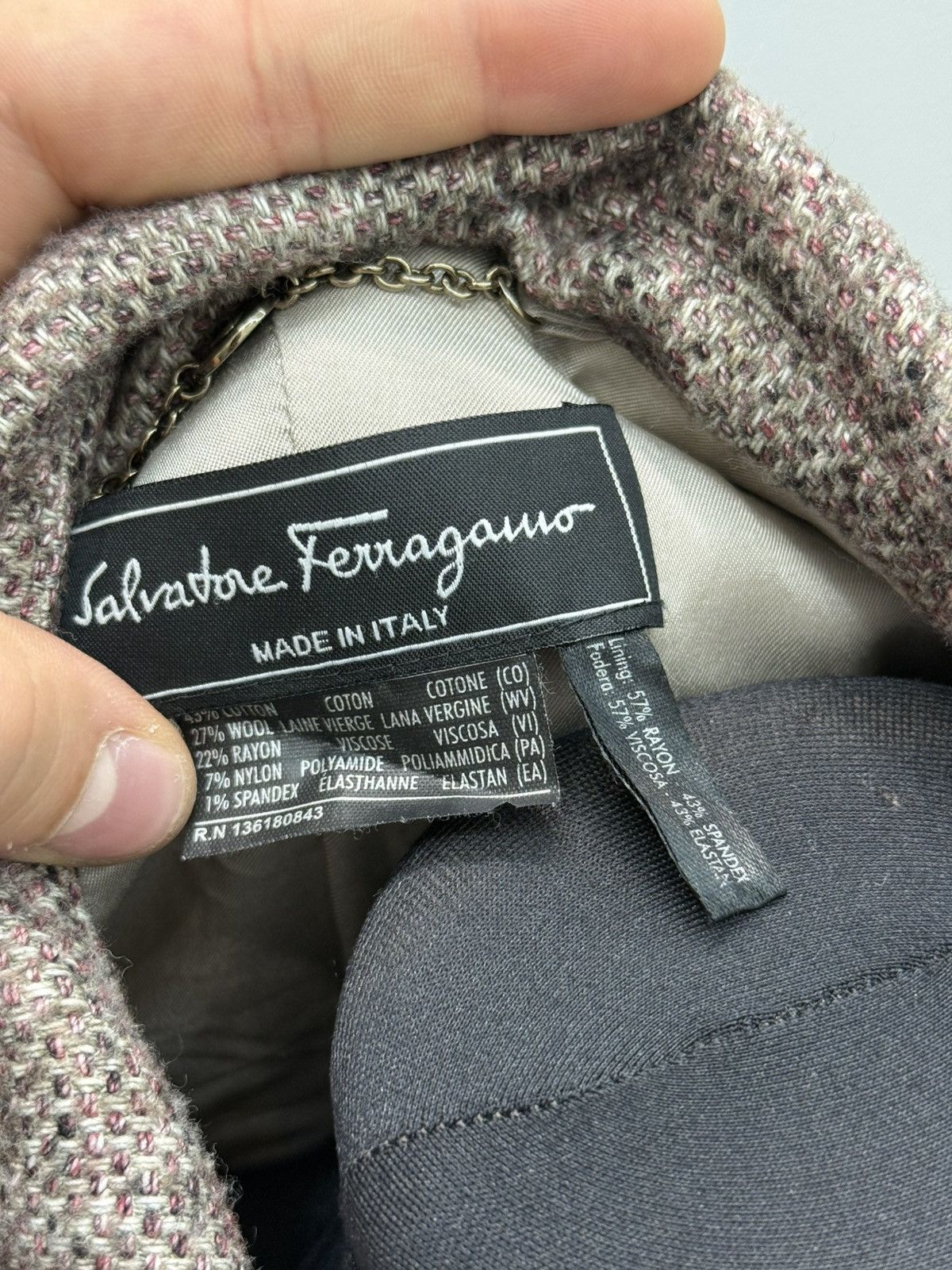 Salvatore Ferragamo Salvatore Ferragamo Wool Blazer With Leather Belt Size M / US 6-8 / IT 42-44 - 7 Thumbnail