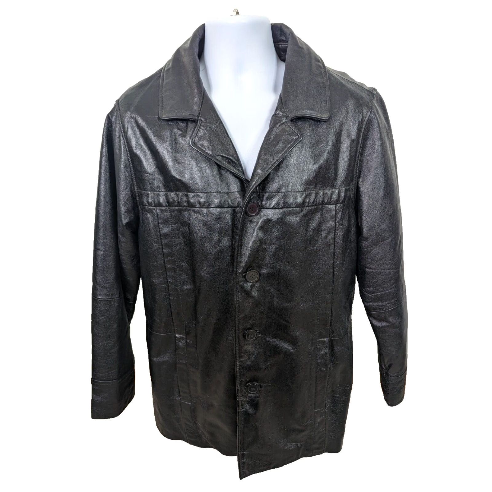 Vintage VINTAGE Wilsons Leather M Julian Leather Bomber Jacket Coat Mens Small Black Heavy Size US S / EU 44-46 / 1 - 2 Thumbnail