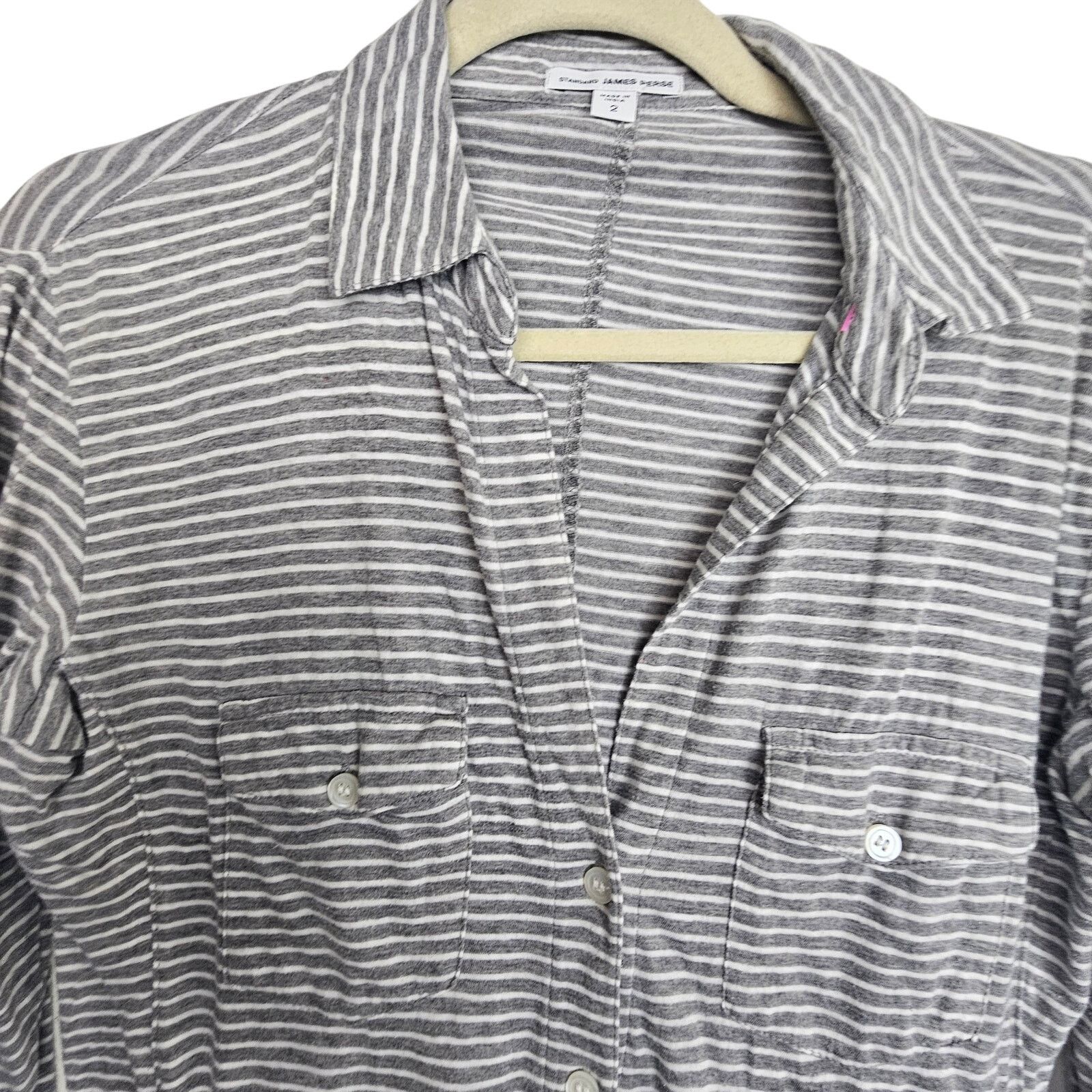 James Perse James Perse Womens Striped Career Corp Classic Top Size 2 Size S / US 4 / IT 40 - 2 Thumbnail