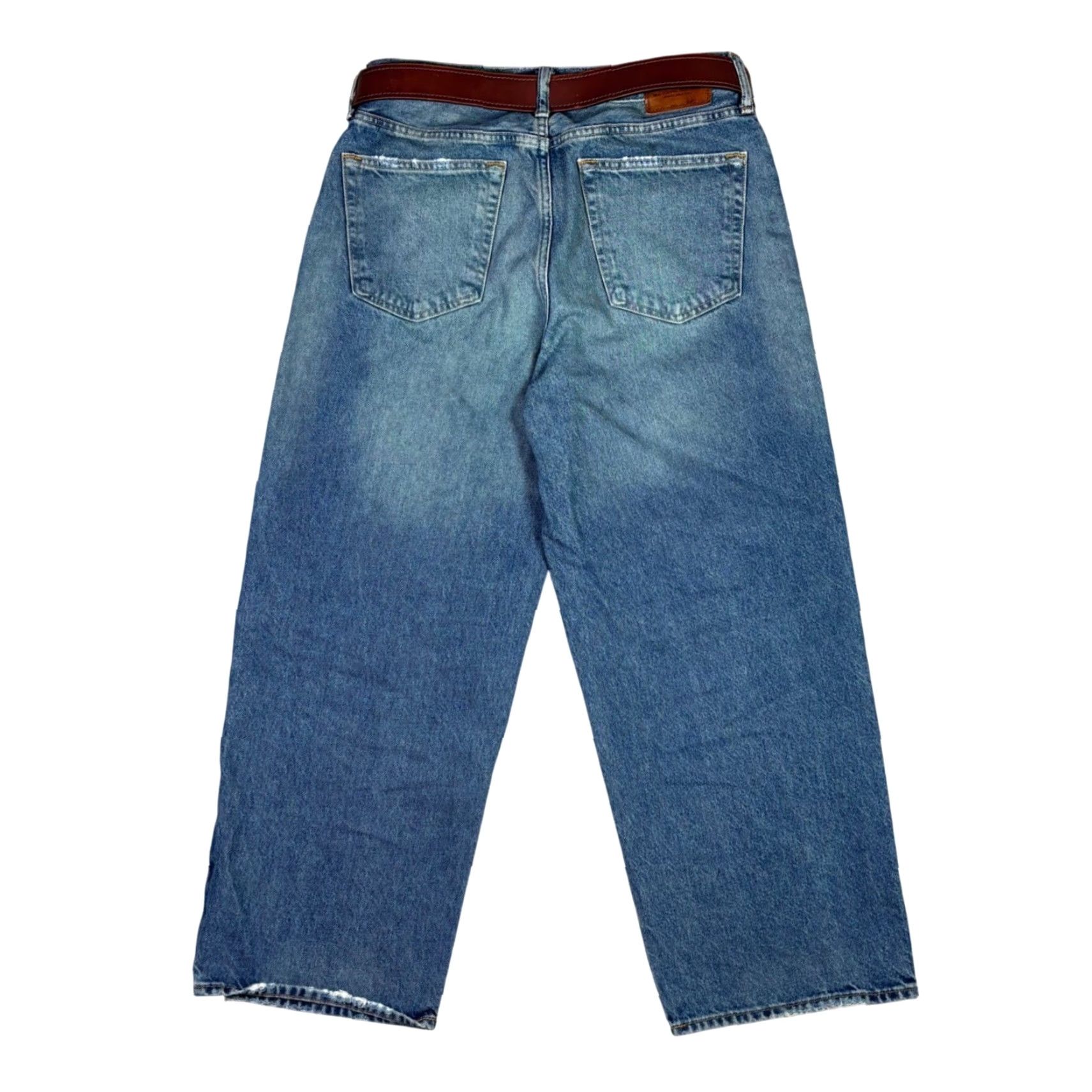 Abercrombie & Fitch Abercrombie & Fitch Jeans Mens Relaxed Wide-Leg Denim Blue 32x27 Baggy 5-Pocket Distressed Size US 32 / EU 48 - 2 Thumbnail