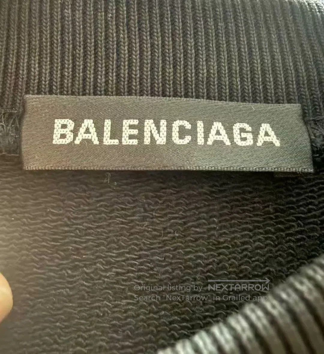 Balenciaga balenciaga black logo sweatshirt size xs. Size US XS / EU 42 / 0 - 5 Thumbnail