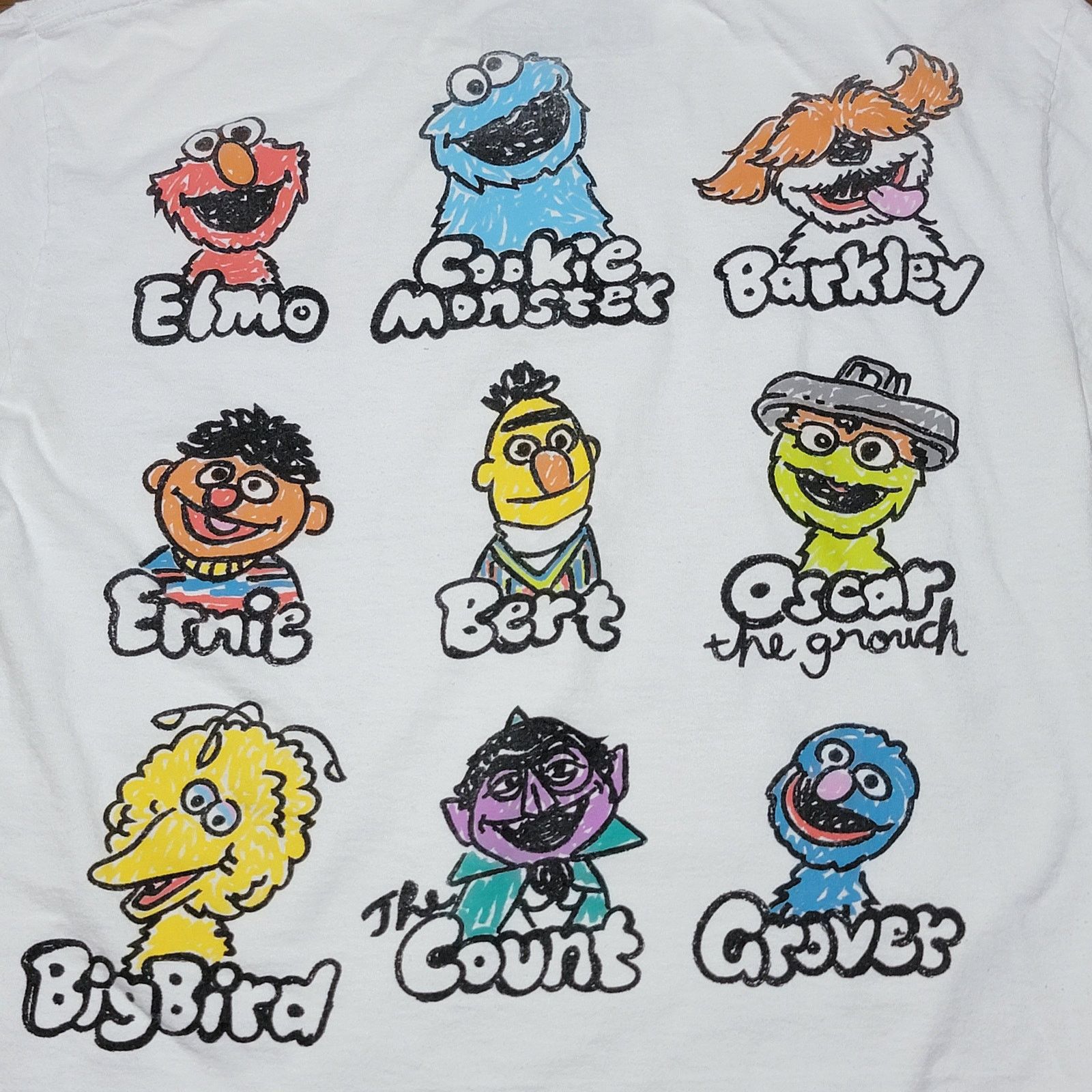 Other Sesame Street LS Unisex Tee Drawn & Color Characters - Med Size M / US 6-8 / IT 42-44 - 2 Thumbnail