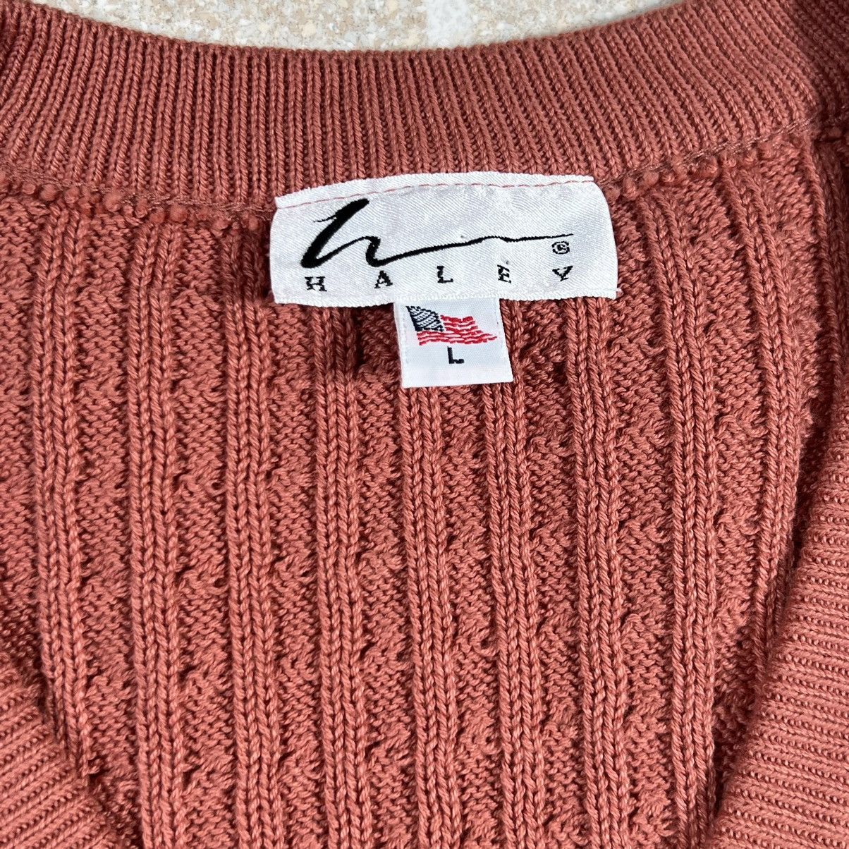 Vintage Vintage Haley Cable Knit Sweater Vest Salmon Pink Orange Size US L / EU 52-54 / 3 - 4 Thumbnail