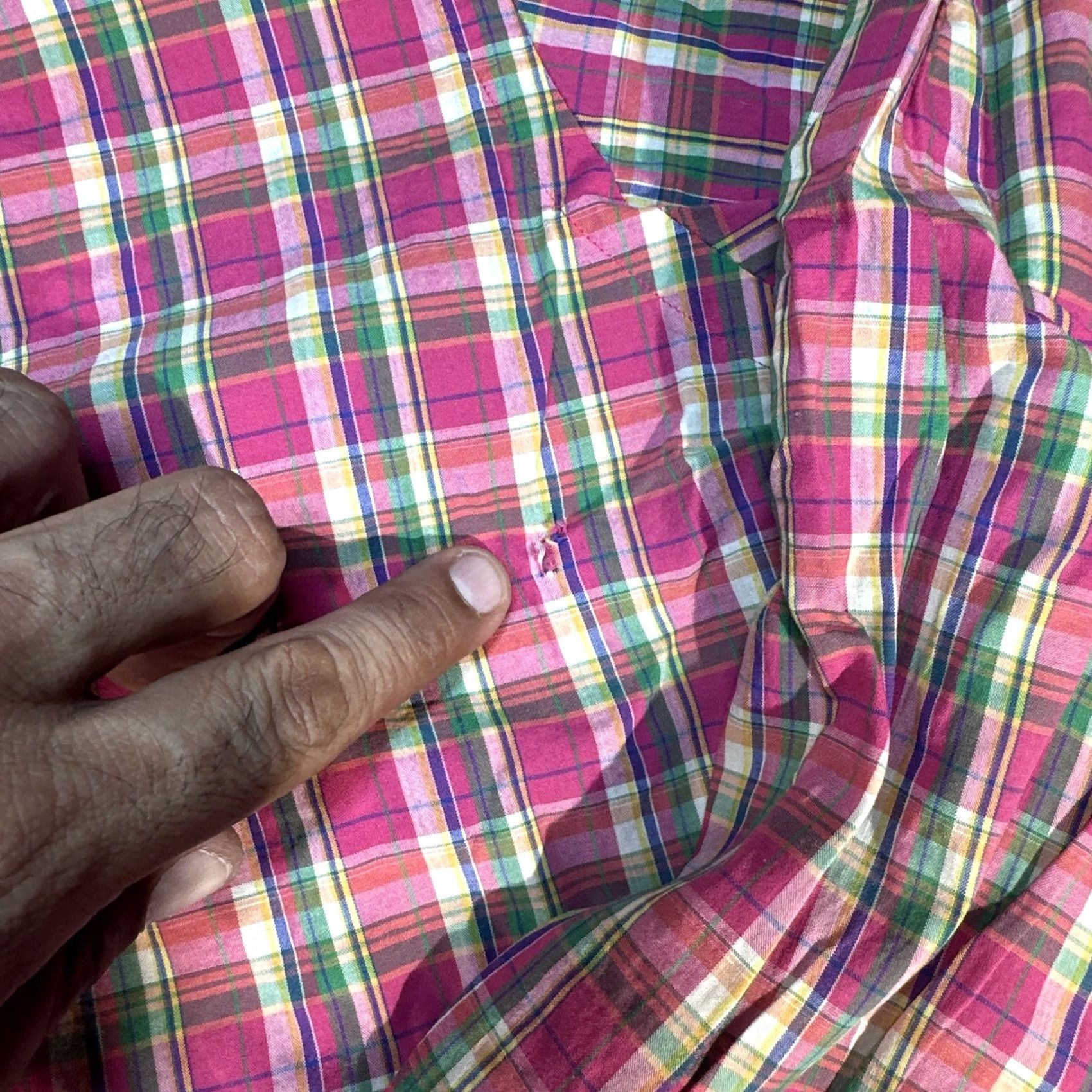 Ralph Lauren Ralph Lauren Button-Down XXL Shirt Pink Plaid Classic Fit Long Sleeve Multicolor Cotton Knit Button-Up Mens Size US XXL / EU 58 / 5 - 3 Thumbnail
