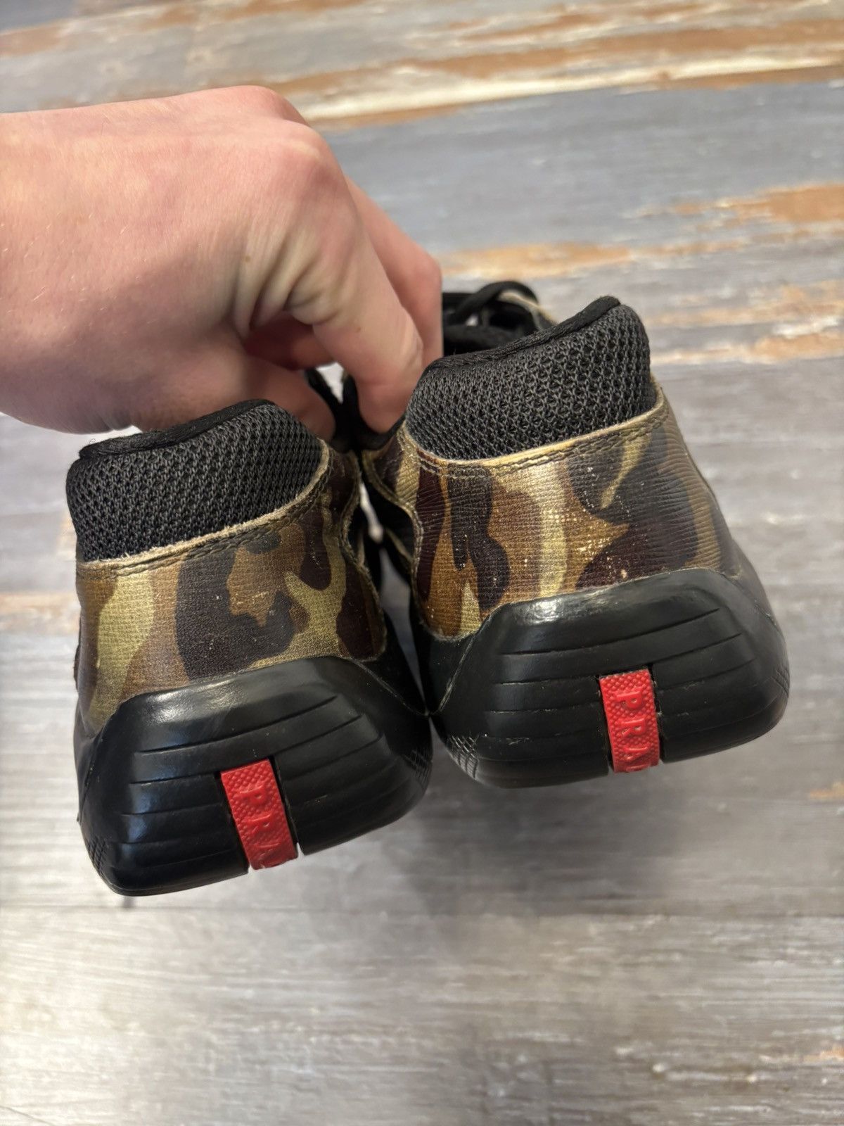 Prada Americas Cup Camo Leather Size 10 Size US 10 / EU 43 - 5 Thumbnail