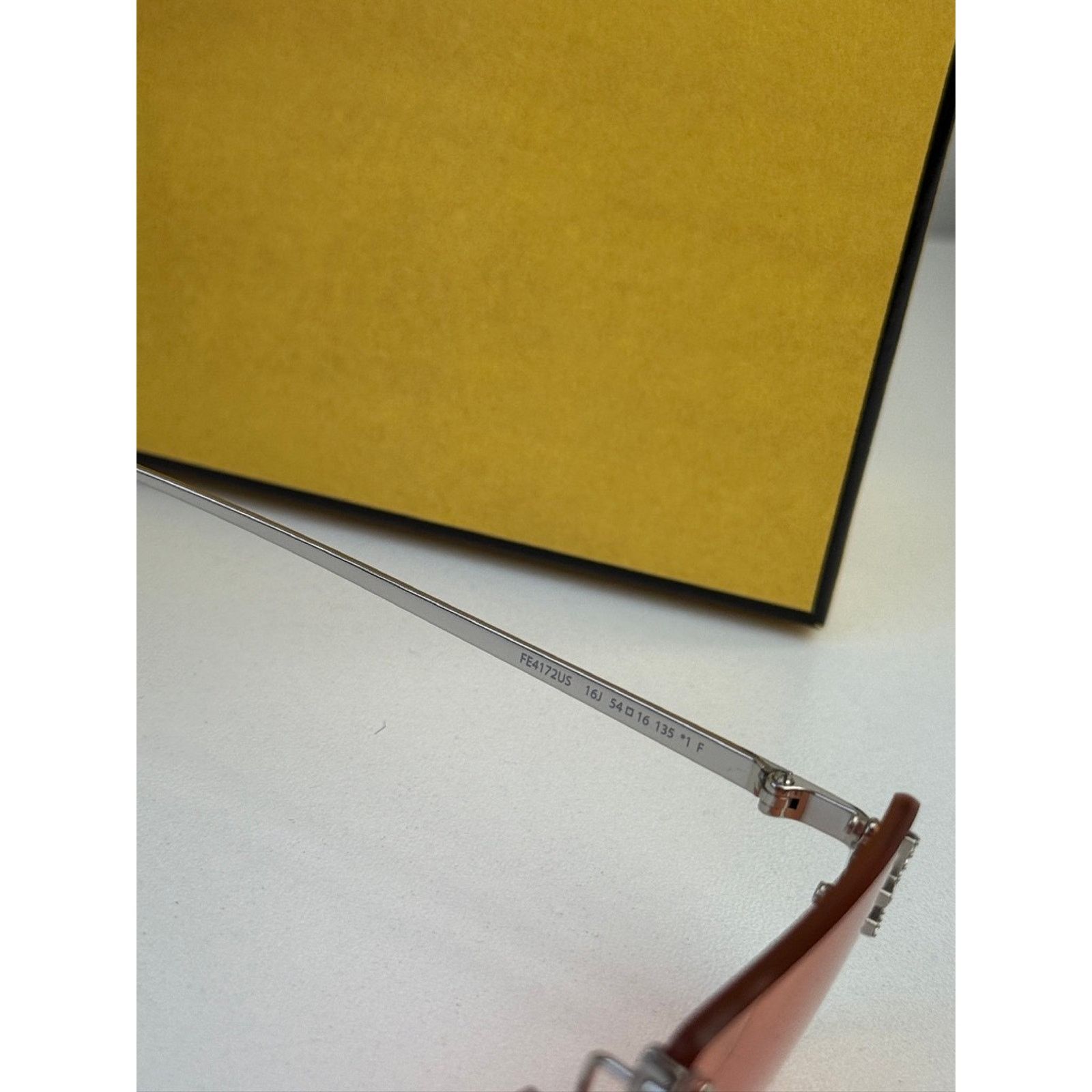 Fendi SALE! Fendi FE4172US First Rimless Orange Square Sunglasses Size ONE SIZE - 6 Thumbnail