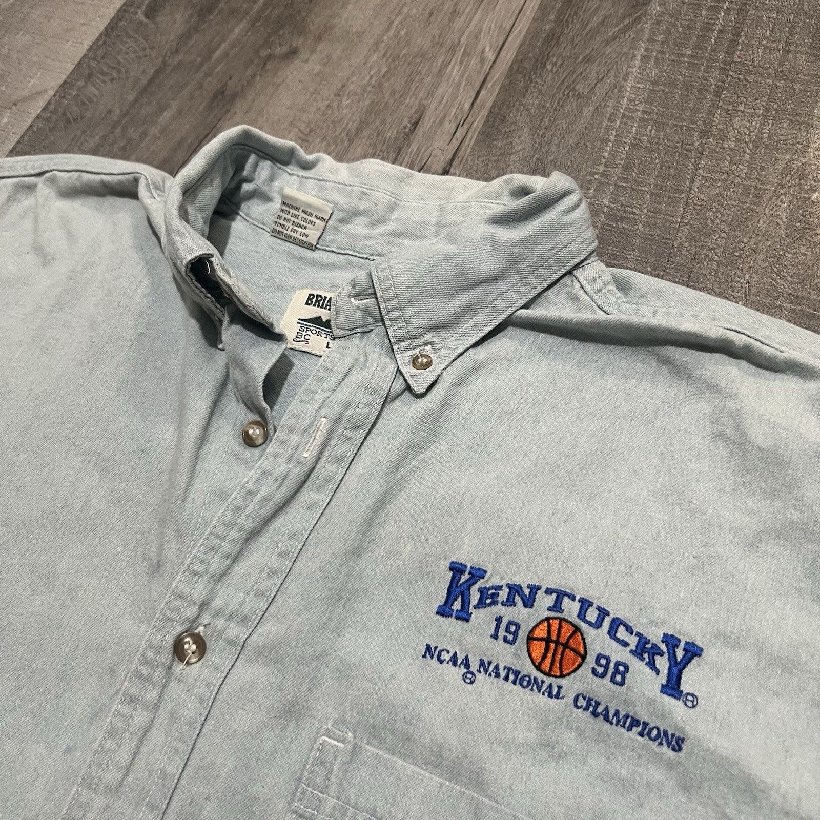 Vintage VTG University Of Kentucky Wildcats 1998 Champions Button Up Size US L / EU 52-54 / 3 - 3 Thumbnail