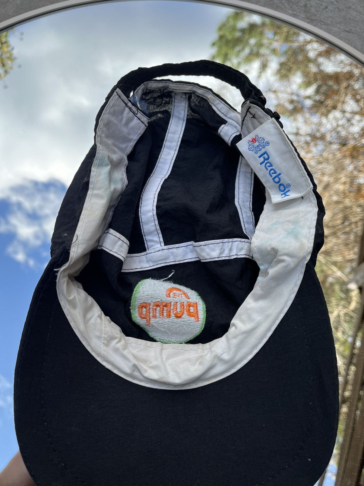 Reebok Vintage Cycling Cap Reebok Pump 90s Black Y2k Rare Racing Size ONE SIZE - 14 Thumbnail