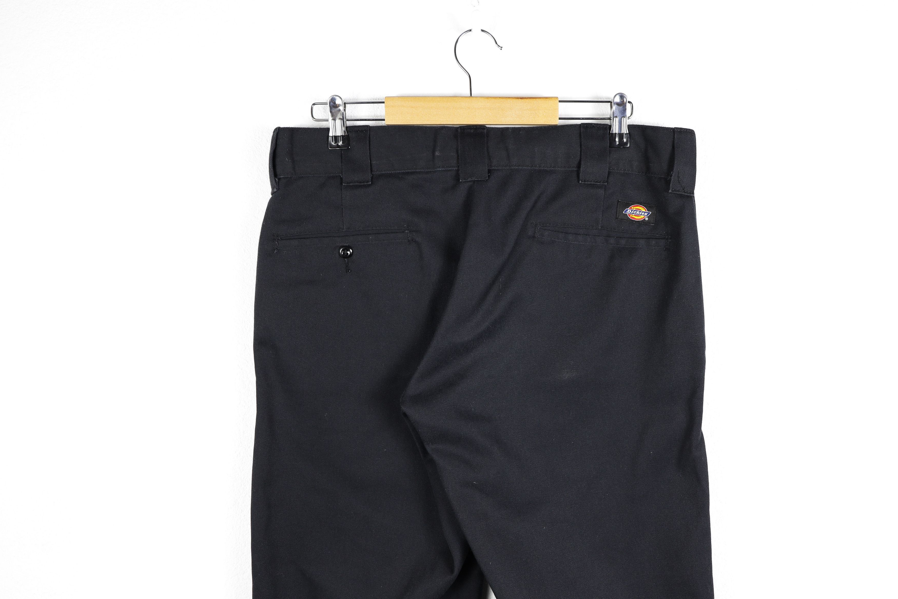 Dickies Dickies 873 Black Slim Straight Works Pants Trousers Size US 32 / EU 48 - 7 Thumbnail