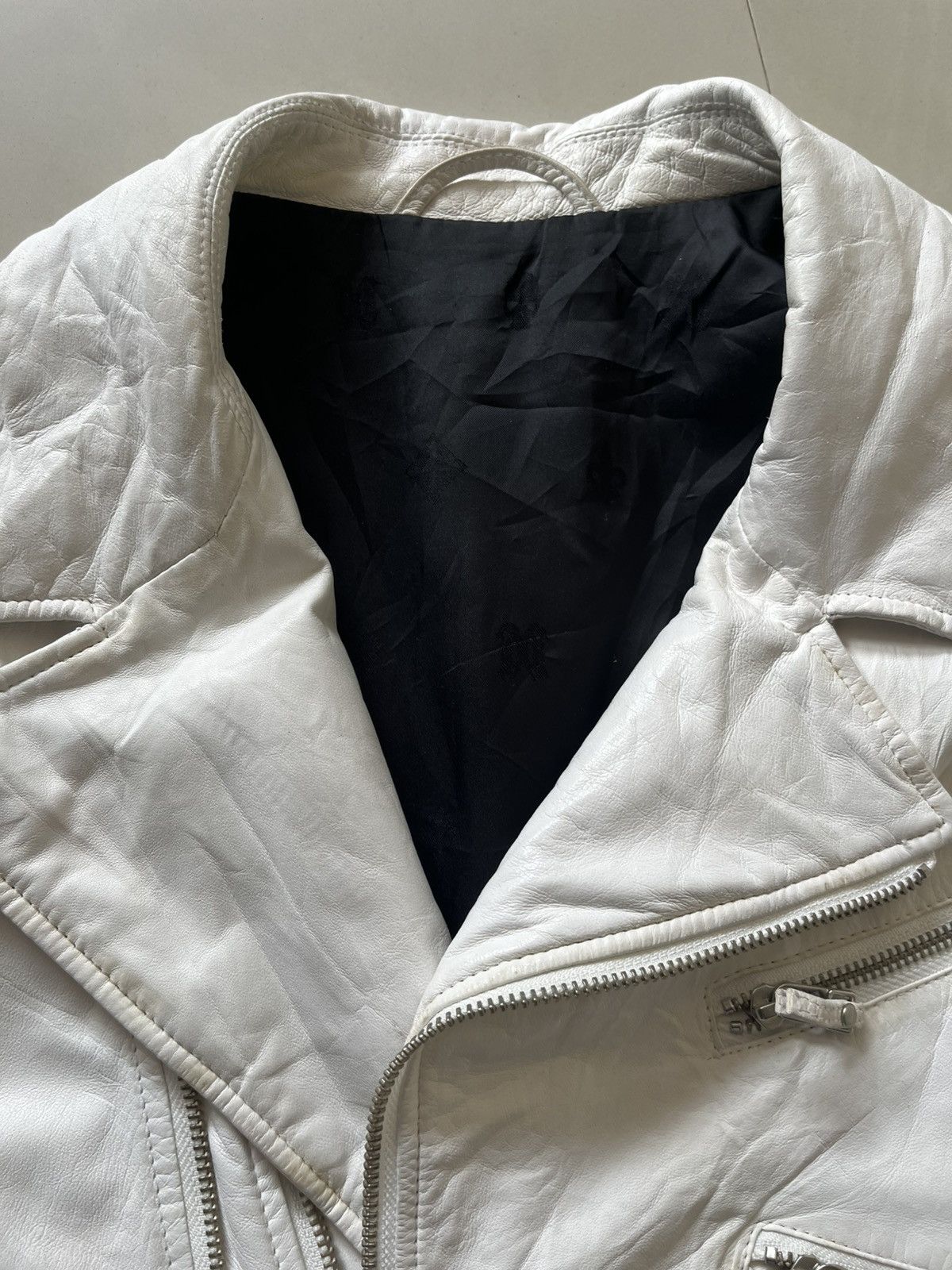 Japanese Brand Custom Culture white leather jacket Size US M / EU 48-50 / 2 - 4 Thumbnail
