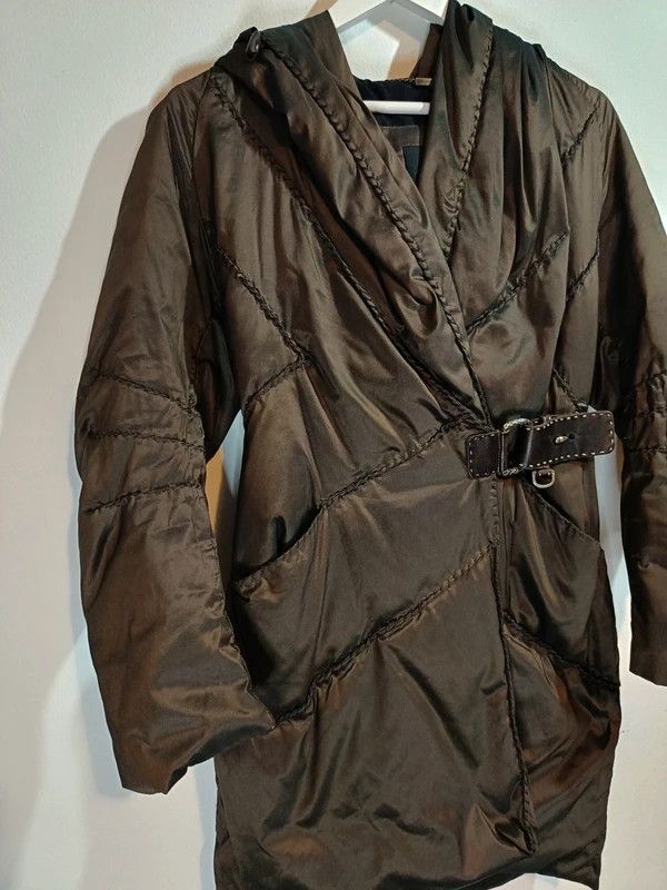 Ermanno Scervino ERMANNO SCERVINO BROWN LEATHER AND REAL FUR FOX/GOAT JACKET Size US L / EU 52-54 / 3 - 7 Thumbnail