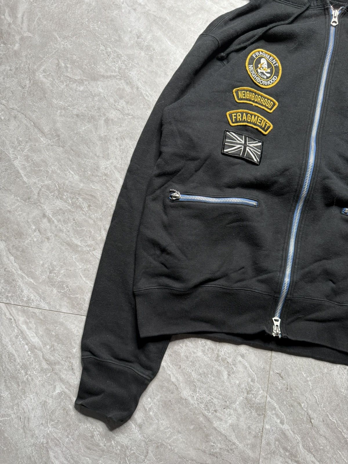 Neighborhood Neighborhood x Fragment A/W 09 Biker Club Hooded Jacket Size US XL / EU 56 / 4 - 3 Thumbnail