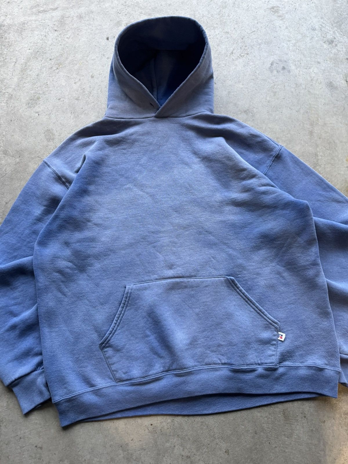 Akimbo Club × Russell Athletic × Vintage Vintage 90s Russell Athletic Faded Blue Hoodie Size US XL / EU 56 / 4 - 2 Thumbnail