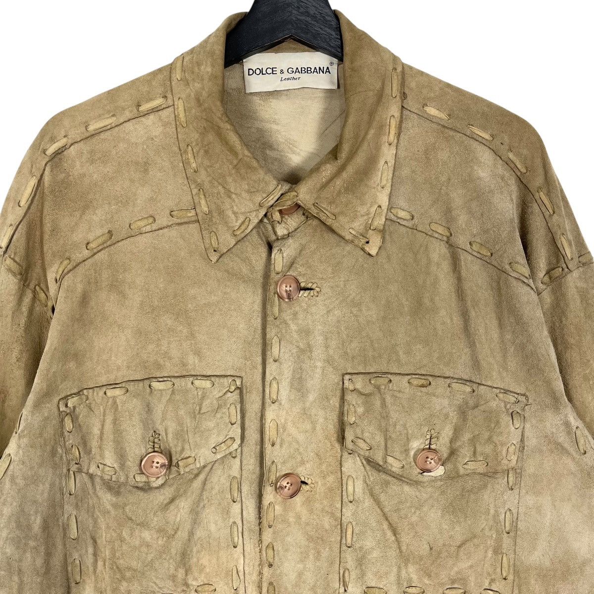 Dolce & Gabbana Dolce & Gabbana Oversize Leather Shirt Size XL / US 12-14 / IT 48-50 - 3 Thumbnail