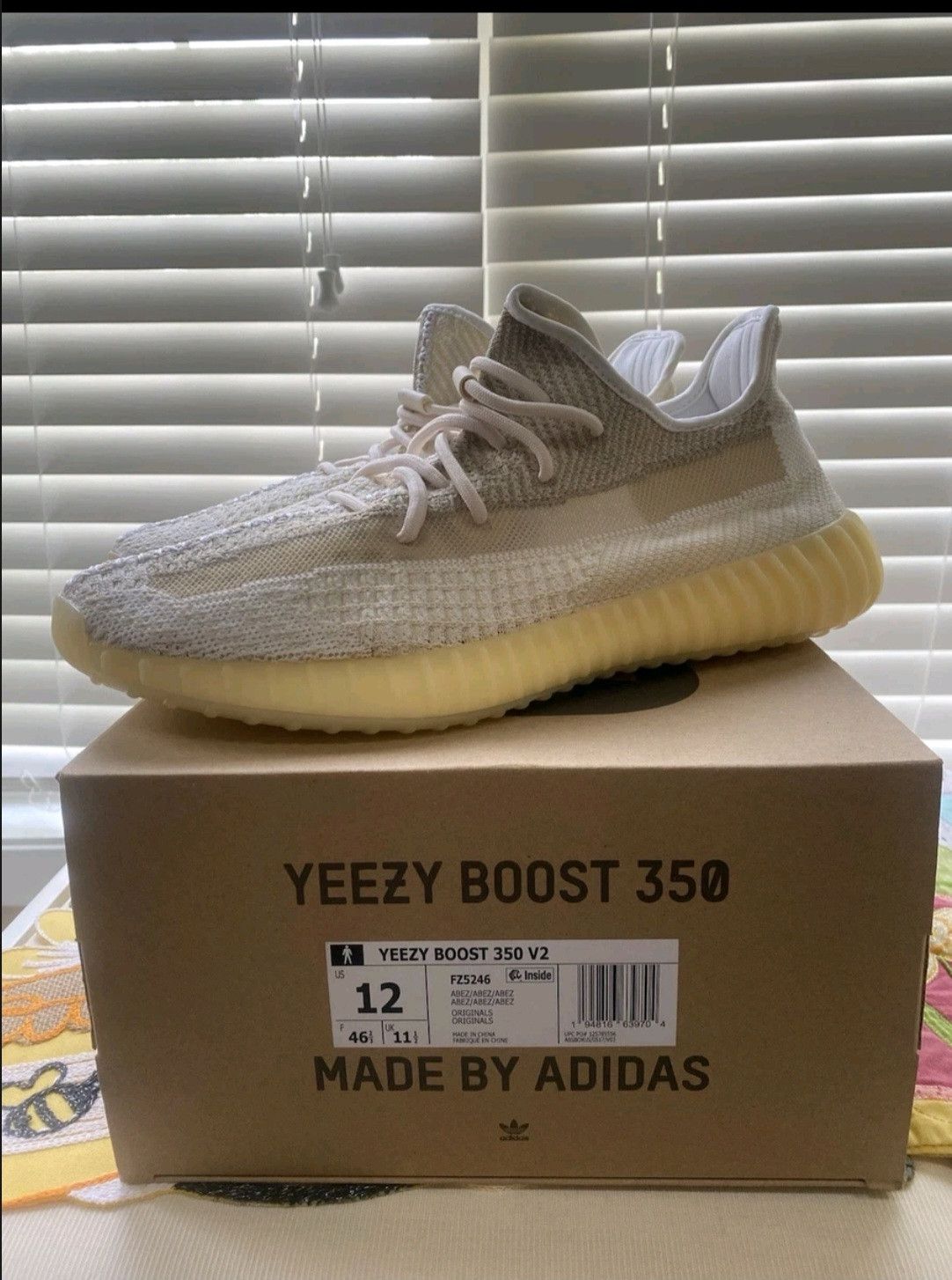 Adidas Adidas Yeezy Boost 350 V2 Natural Size 12 Men Brand New DS Size US 12 / EU 45 - 1 Thumbnail