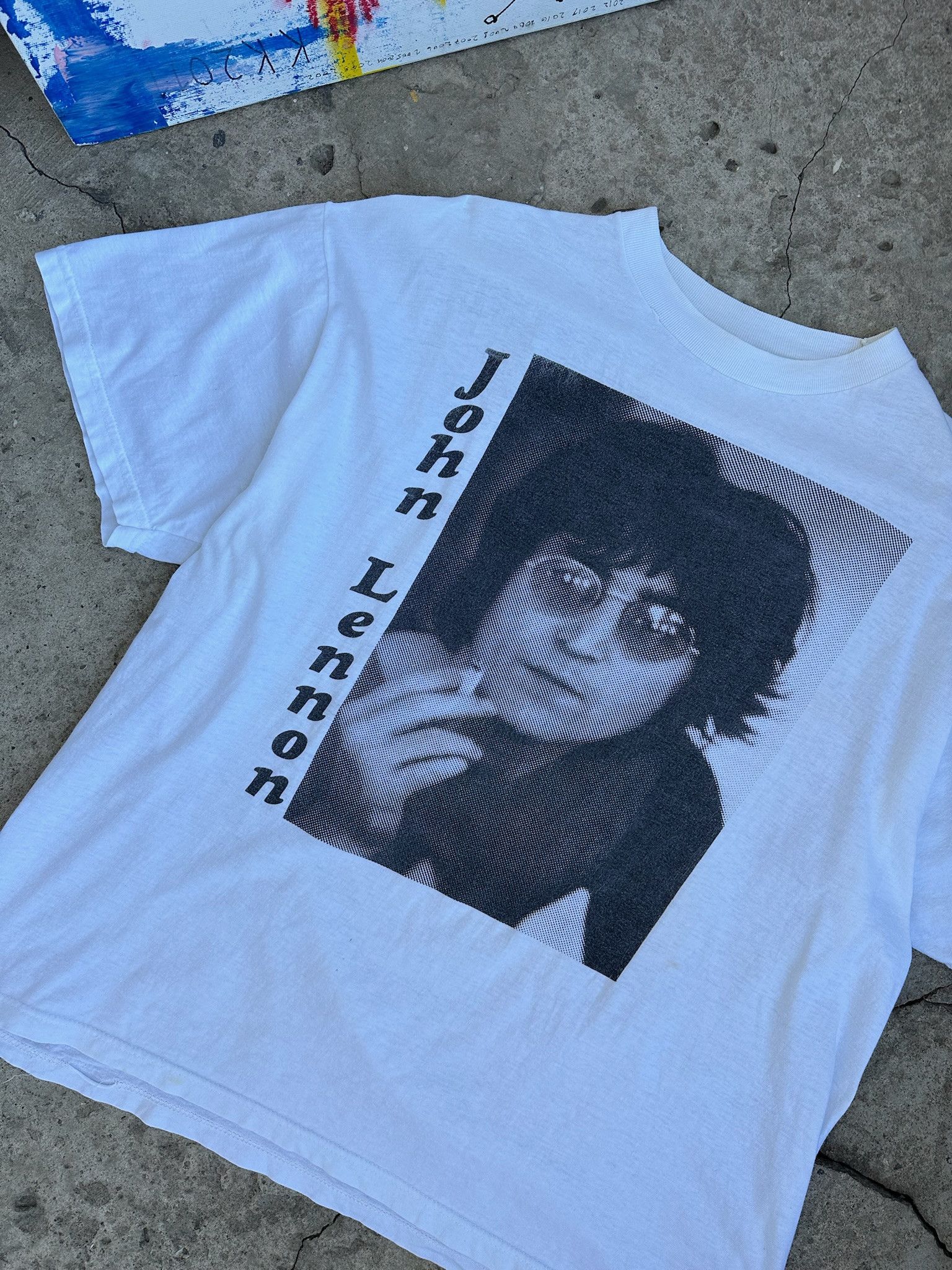 Band Tees Vintage 90s John Lennon tee big face tshirt Size US XL / EU 56 / 4 - 7 Thumbnail