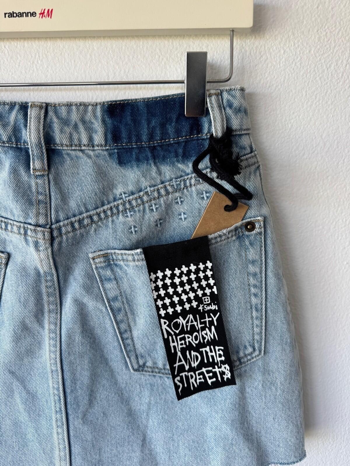 Ksubi new Ksubi womens denim short mini rap skirt 26 8 blue rollin Size 42" / US 20 - 6 Thumbnail