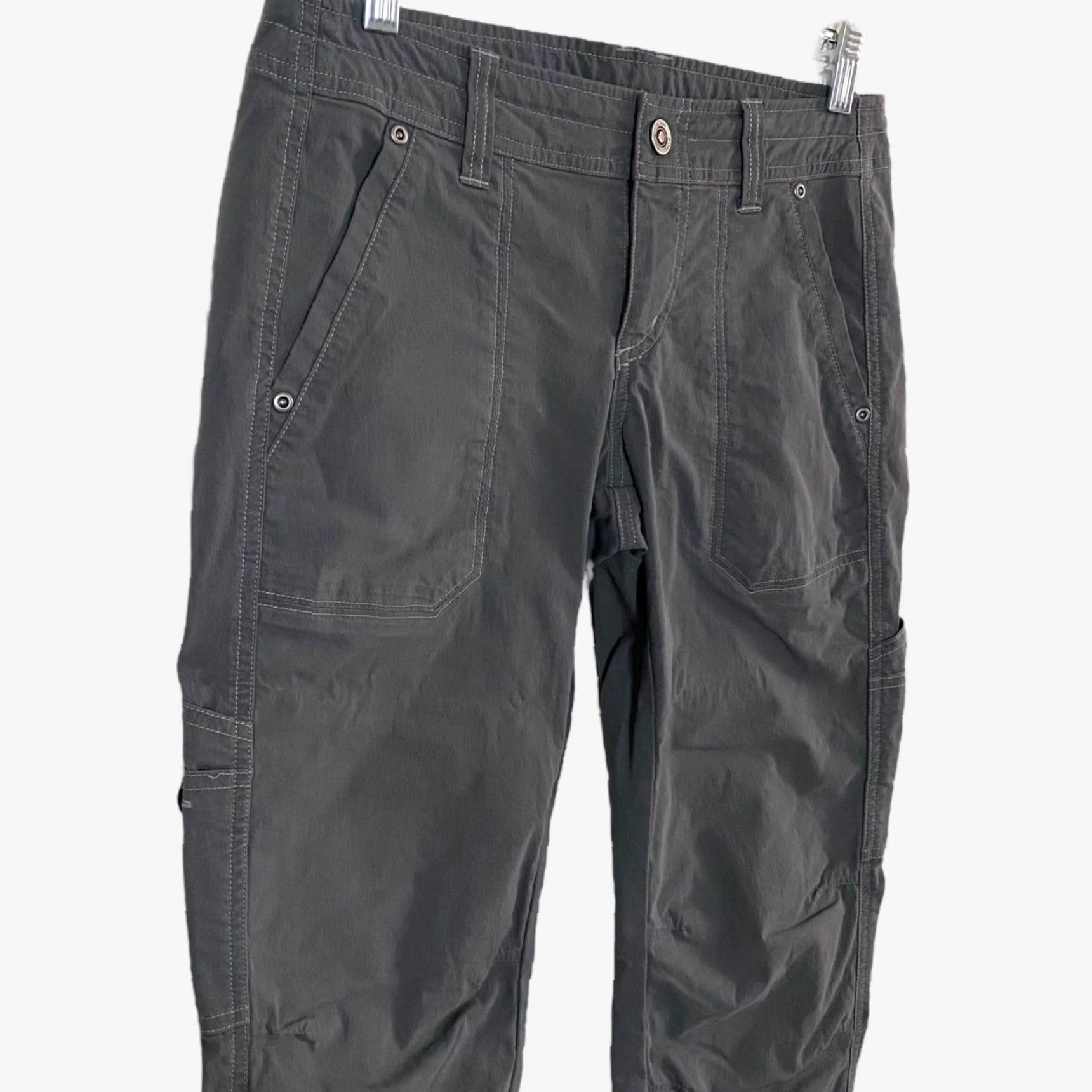 Vintage VINTAGE Kuhl Free Range Cargo Capri Pants Gray Women's Size 4 Hiking Travel Outdoor Size 27" / US 4 / IT 40 - 5 Thumbnail