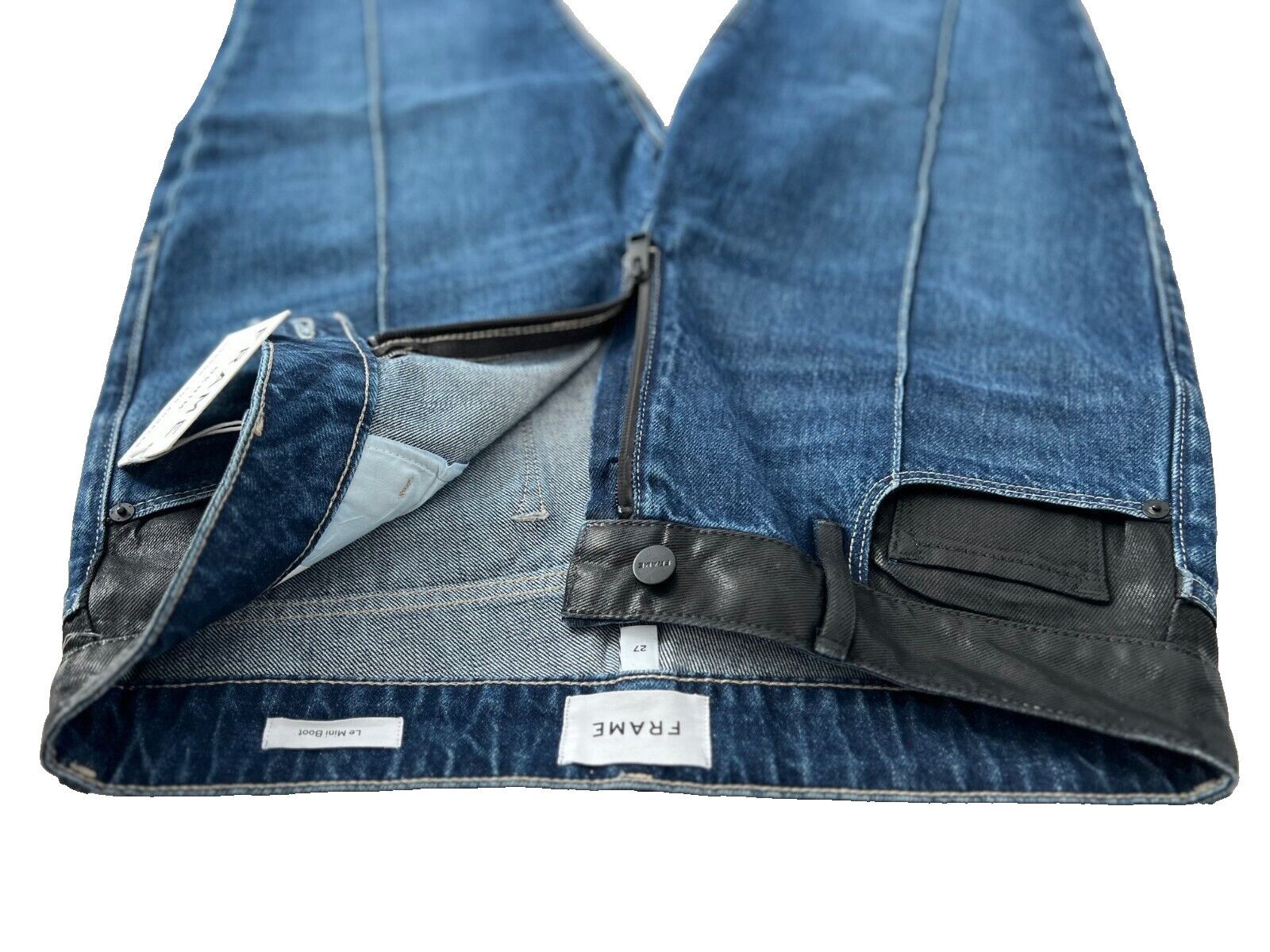 Frame Frame Denim Jeans Le Mini Boot Coated Zip Vertigo Mix ( 27 ) Size 27" / US 4 / IT 40 - 3 Thumbnail