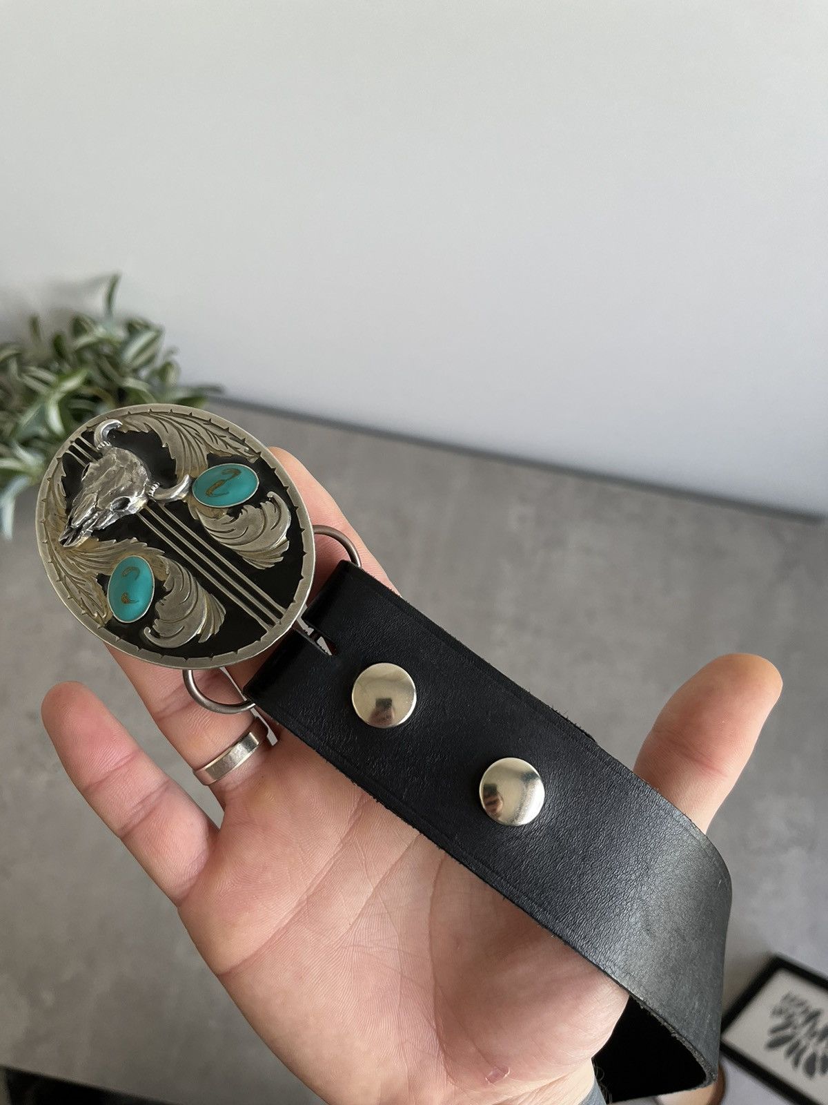 Leather × Vintage Vintage 1996 Siskiyou Oregon Leather Belt Size ONE SIZE - 3 Thumbnail