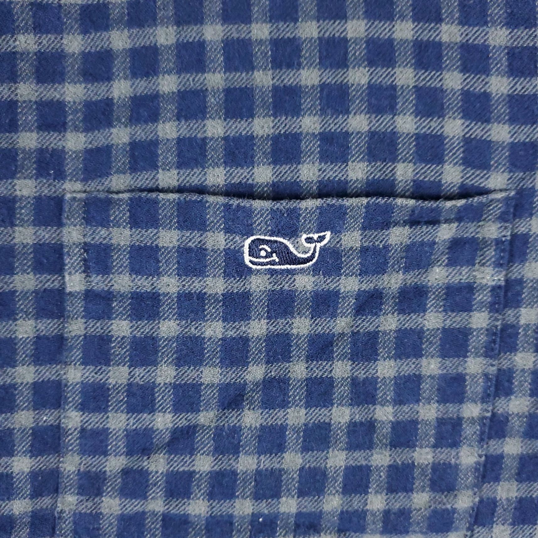 Vineyard Vines Vineyard Vines Shirt Mens Large Blue Gray Flannel Whale Button Up Long Sleeve Size US L / EU 52-54 / 3 - 2 Thumbnail
