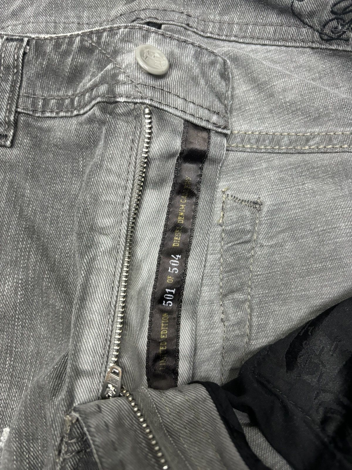 Diesel DIESEL DENIM GALLERY SMOKE BLACK DISTRESSED DENIM JEANS Size US 32 / EU 48 - 11 Thumbnail