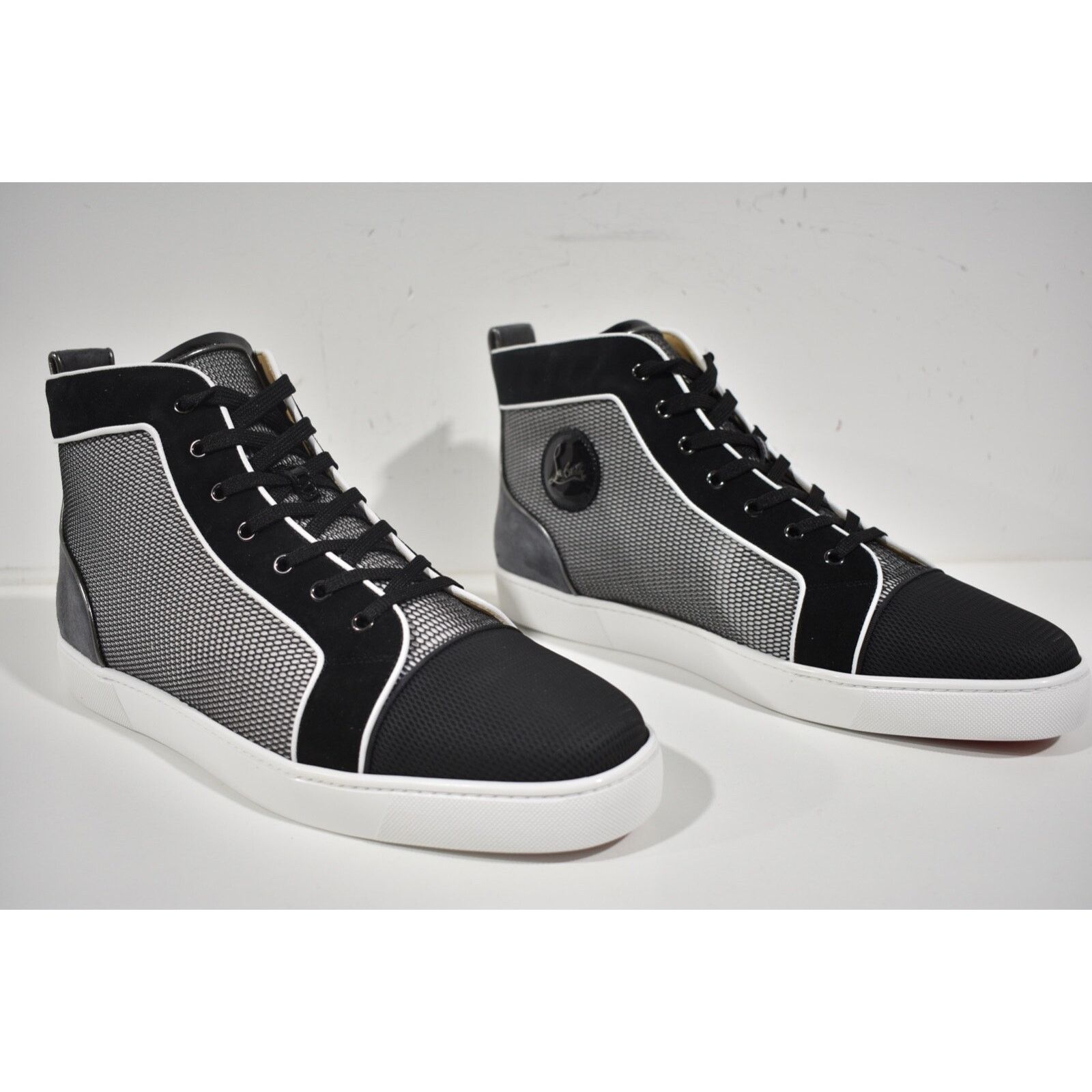 Christian Louboutin Christian Louboutin Louis Orlato Flat Black Grey White Size US 15 / EU 48 - 4 Thumbnail