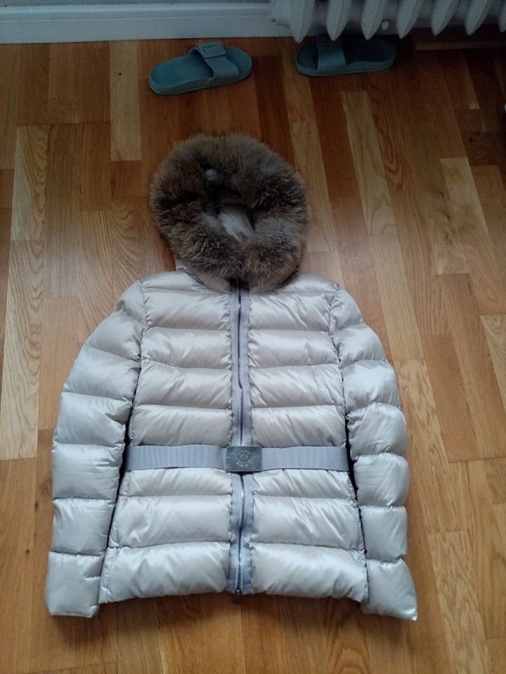 image of Moncler Tatie Puffer Jacket in Cream, Women's (Size Small)